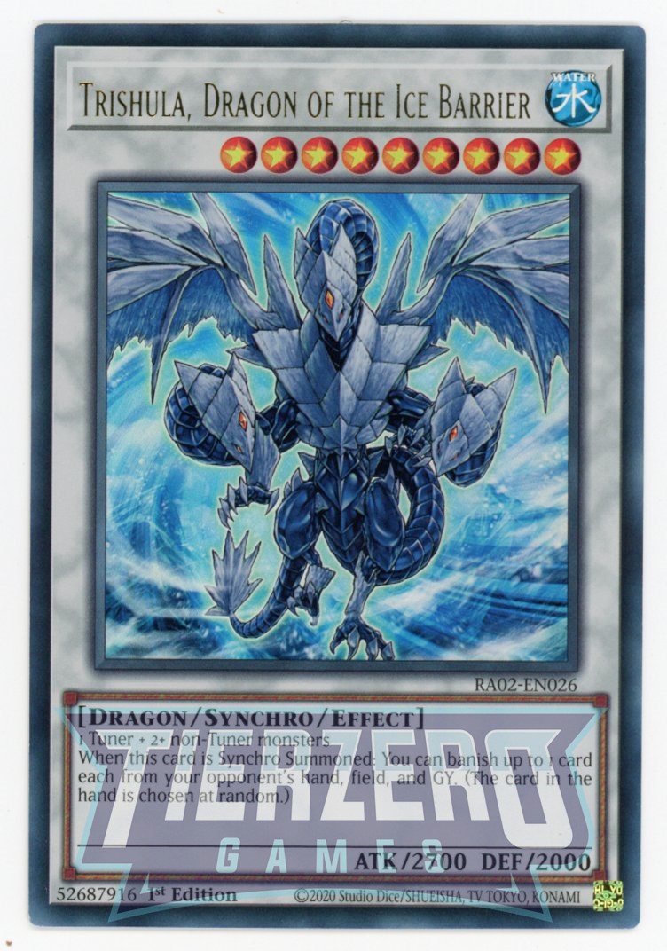 RA02-EN026 - Trishula, Dragon of the Ice Barrier - Ultra Rare - - Rarity Collection 2