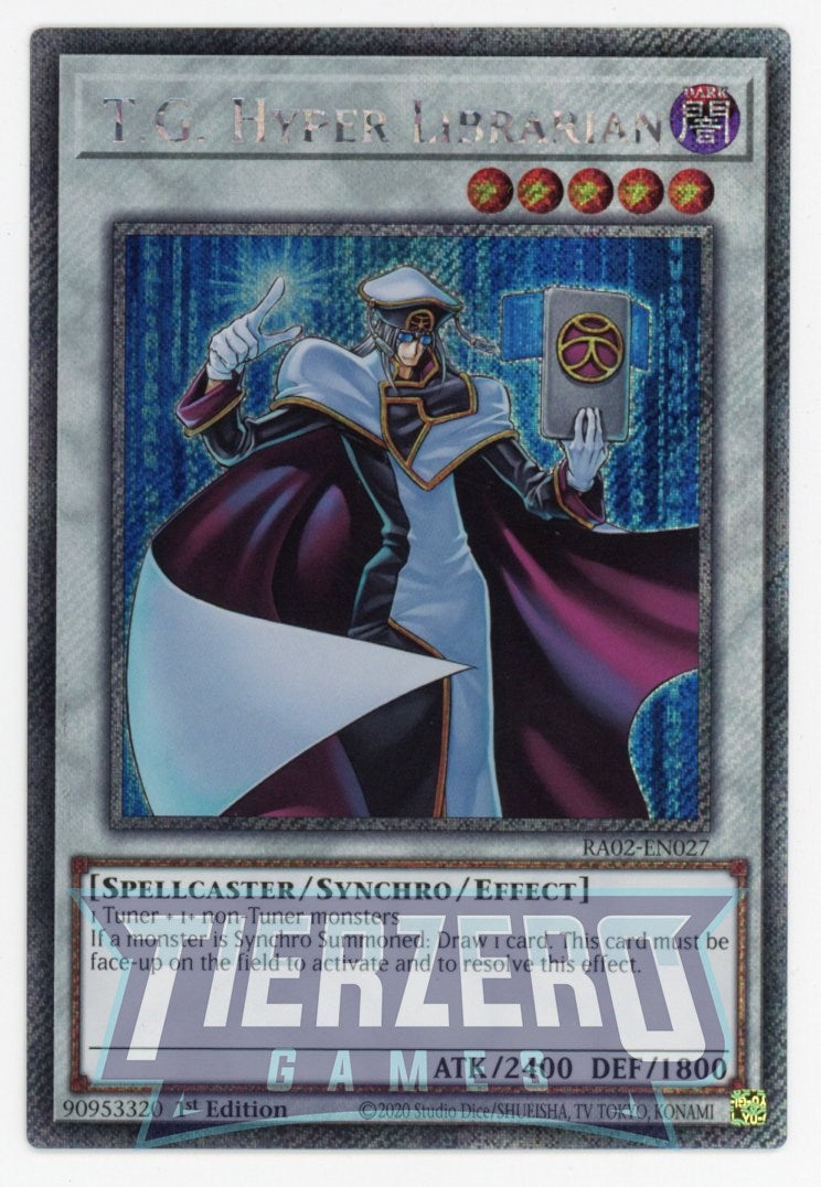 RA02-EN027 - T.G. Hyper Librarian - Platinum Secret Rare - - Rarity Collection 2