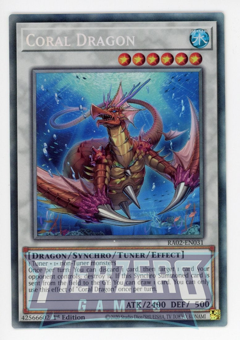 RA02-EN031 - Coral Dragon - Collector's Rare - - Rarity Collection 2