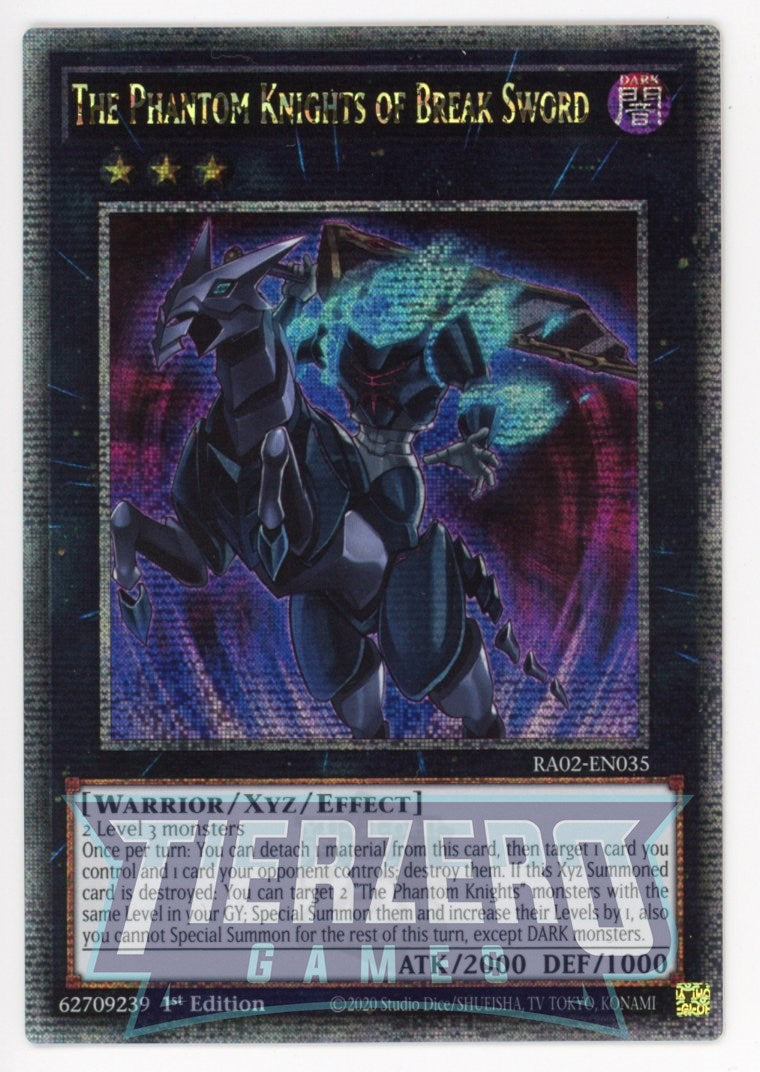 RA02-EN035 - The Phantom Knights of Break Sword - Quarter Century Secret Rare - - Rarity Collection 2 AMERICAN PRINT