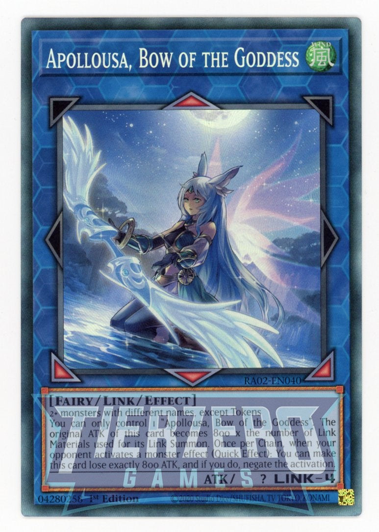 遊戯王 RA02-EN040 召命の神弓−アポロウーサ Apollousa, Bow of the Goddess (英語版 1st Edition 25th クォーターセンチュリーシークレットレア) 25th Anniversary Rarity Collection II Apollousa, Bow of the Goddess RA02-EN040 (Alternate Art) | eBay