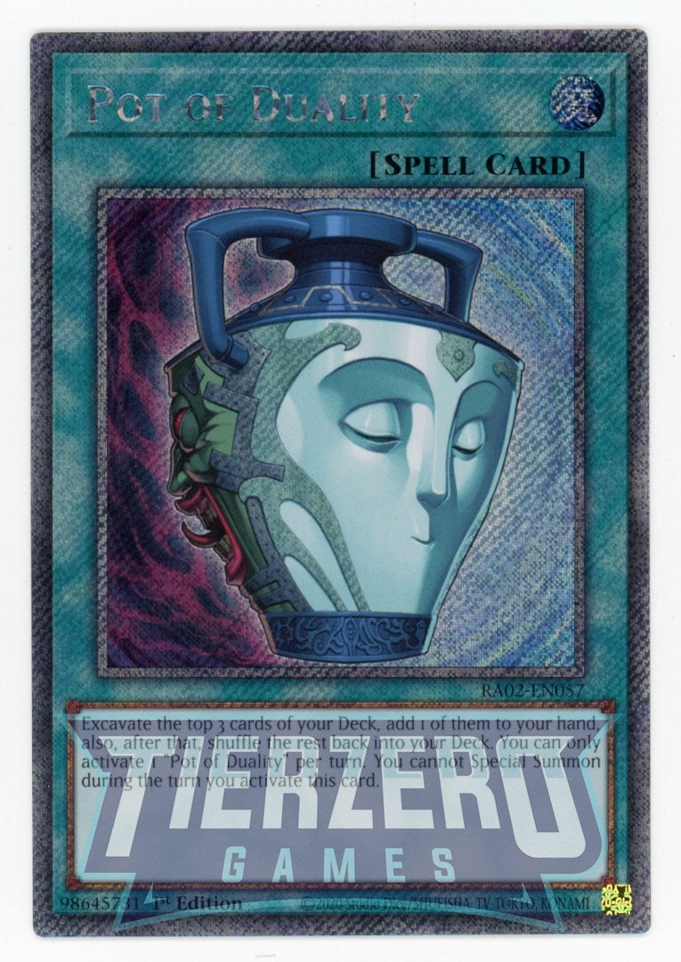 RA02-EN057 - Pot of Duality - Platinum Secret Rare - - Rarity Collection 2