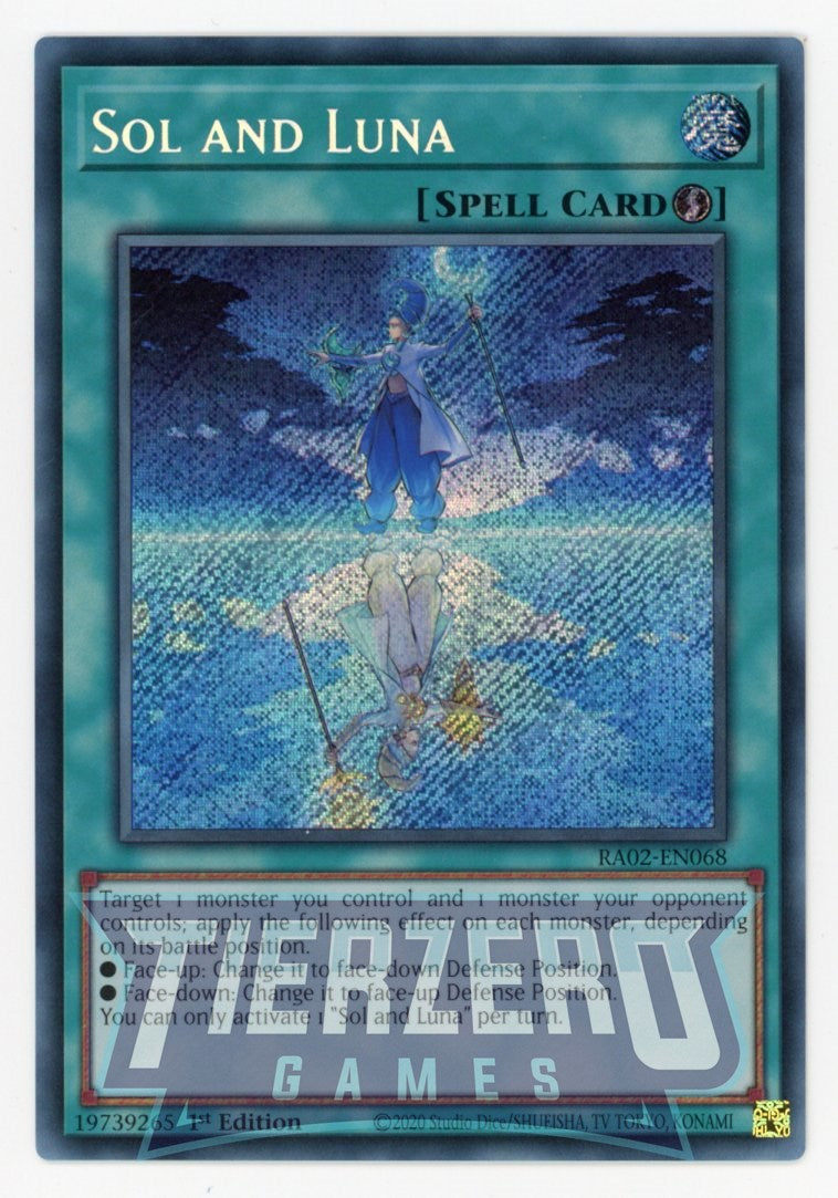 RA02-EN068 - Sol and Luna - Secret Rare - - Rarity Collection 2