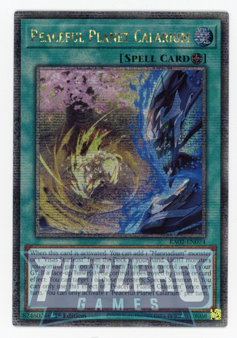 yugioh planetary cards RA02-EN074 - Peaceful Planet Calarium