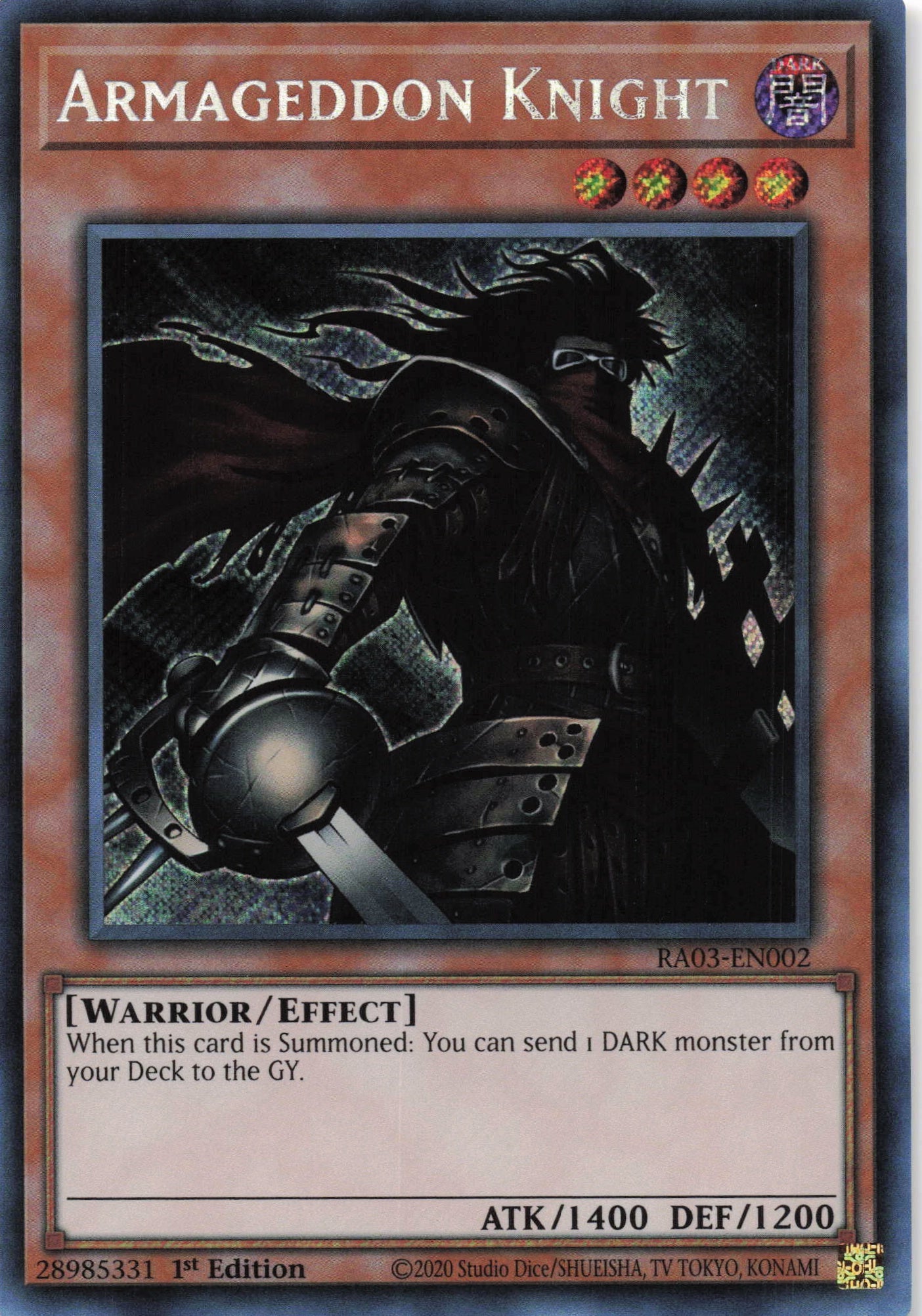 Armageddon Knight RA03-EN002 - - Secret Rare - -