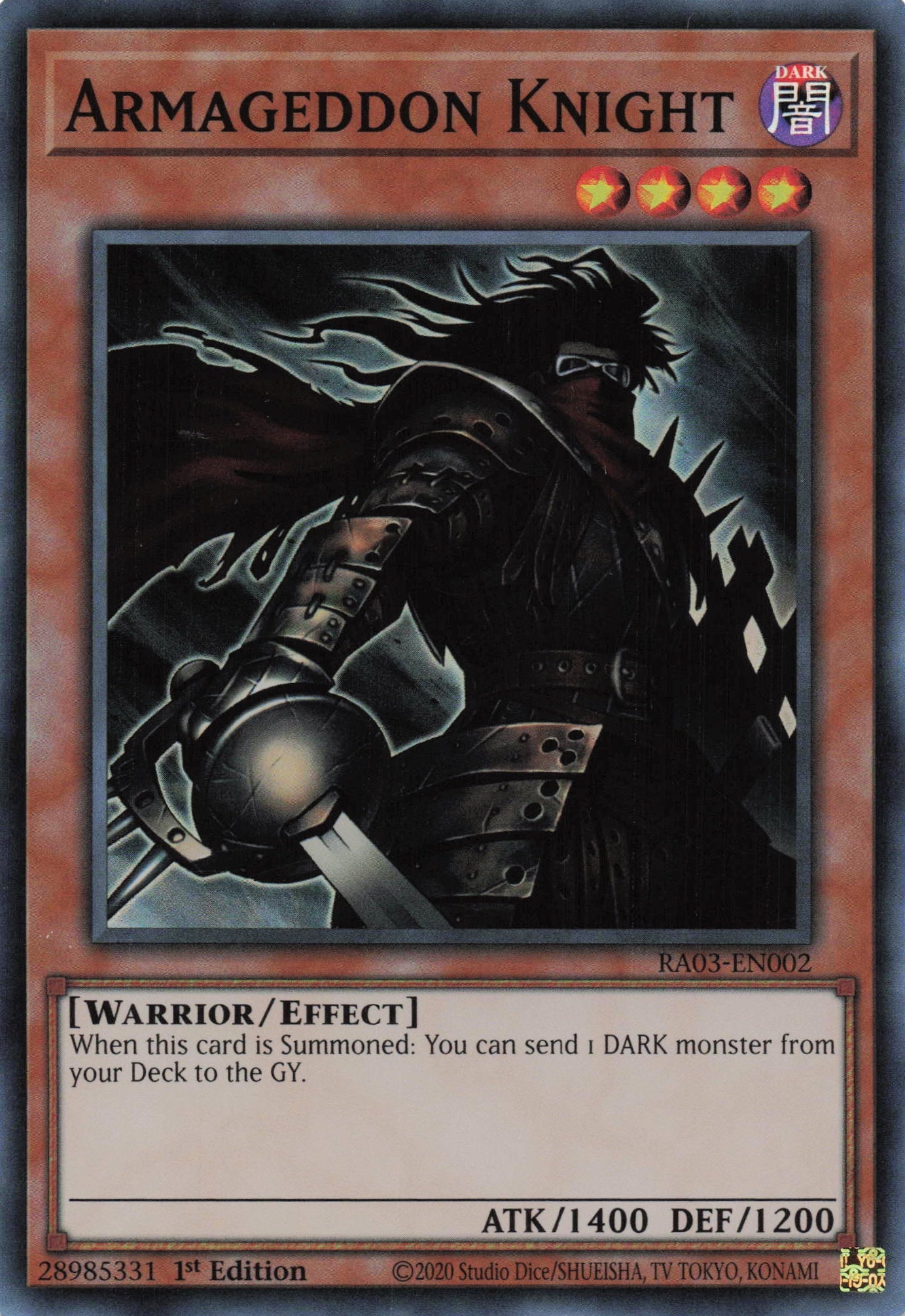 Armageddon Knight RA03-EN002 - - Super Rare - -