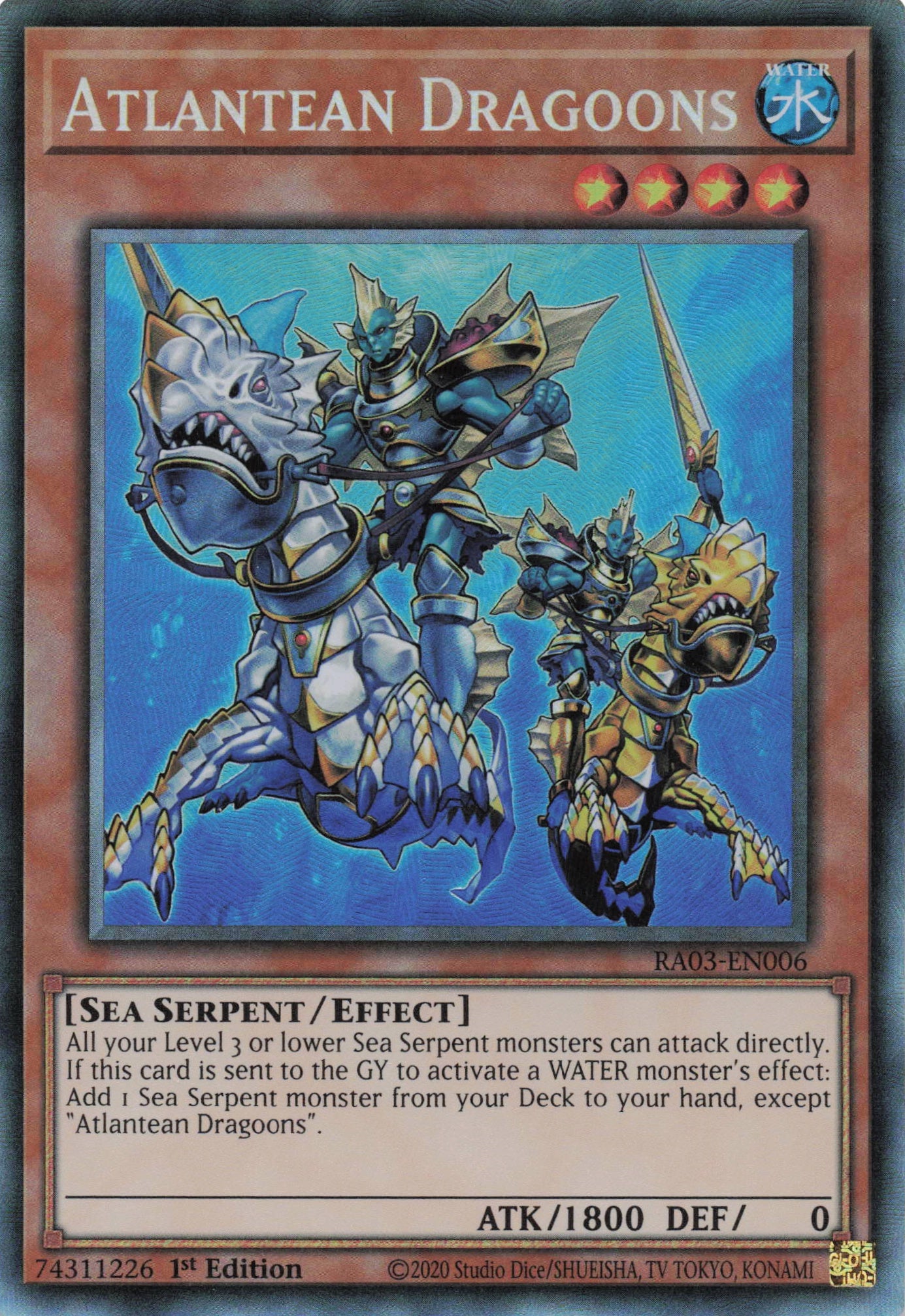 Atlantean Dragoons RA03-EN006 - - Collector's Rare - -