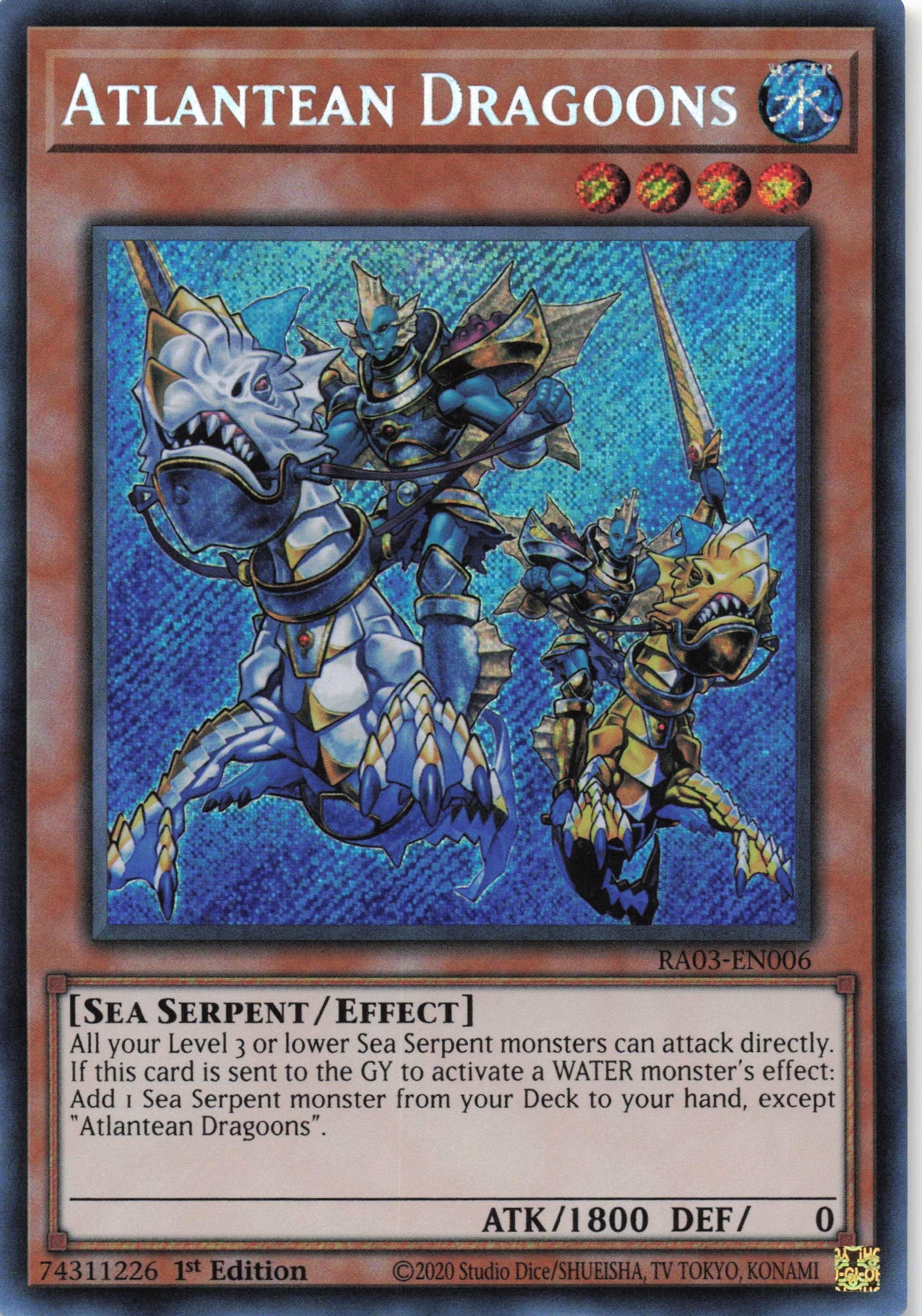 Atlantean Dragoons RA03-EN006 - - Secret Rare - -