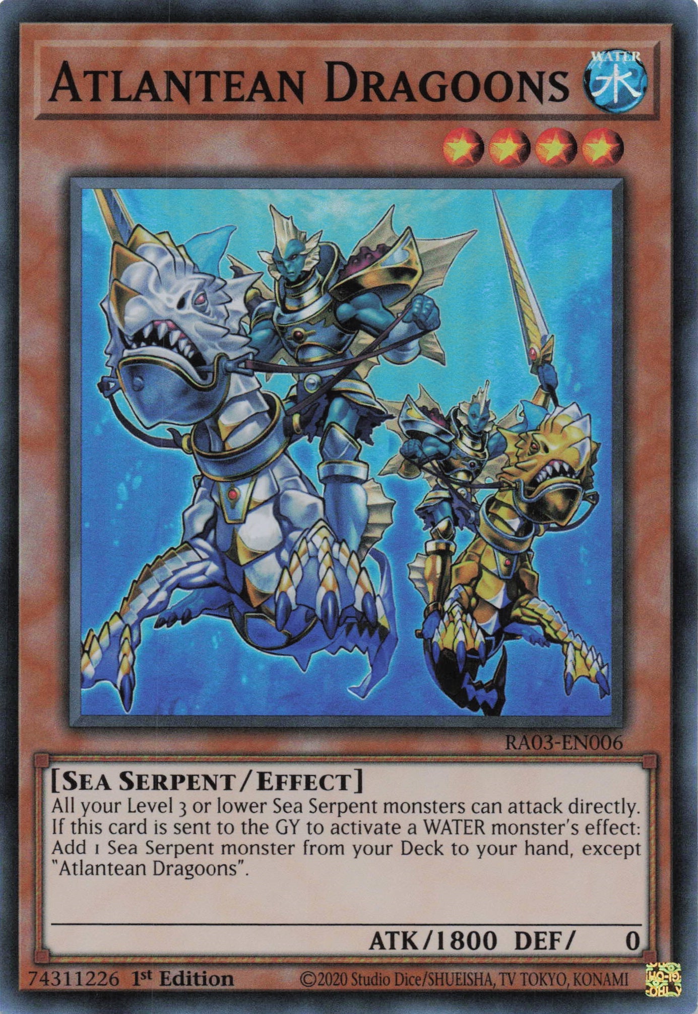 Atlantean Dragoons RA03-EN006 - - Super Rare - -