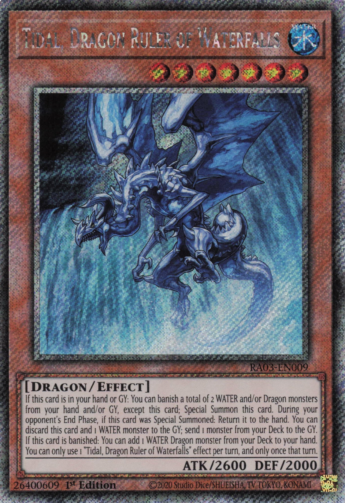 Tidal, Dragon Ruler of Waterfalls RA03-EN009 - Platinum Secret Rare -