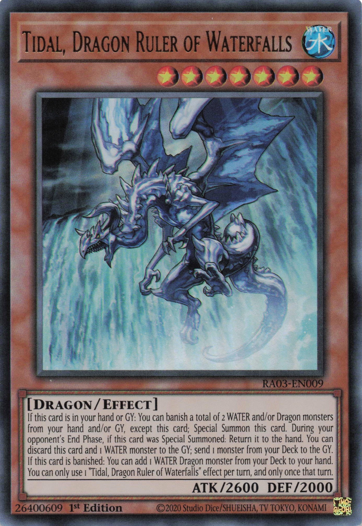 Tidal, Dragon Ruler of Waterfalls RA03-EN009 - Ultra Rare -
