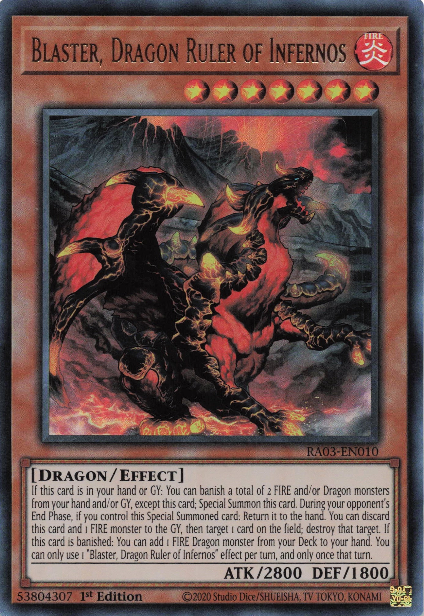 Blaster, Dragon Ruler of Infernos RA03-EN010 - - Ultra Rare - -