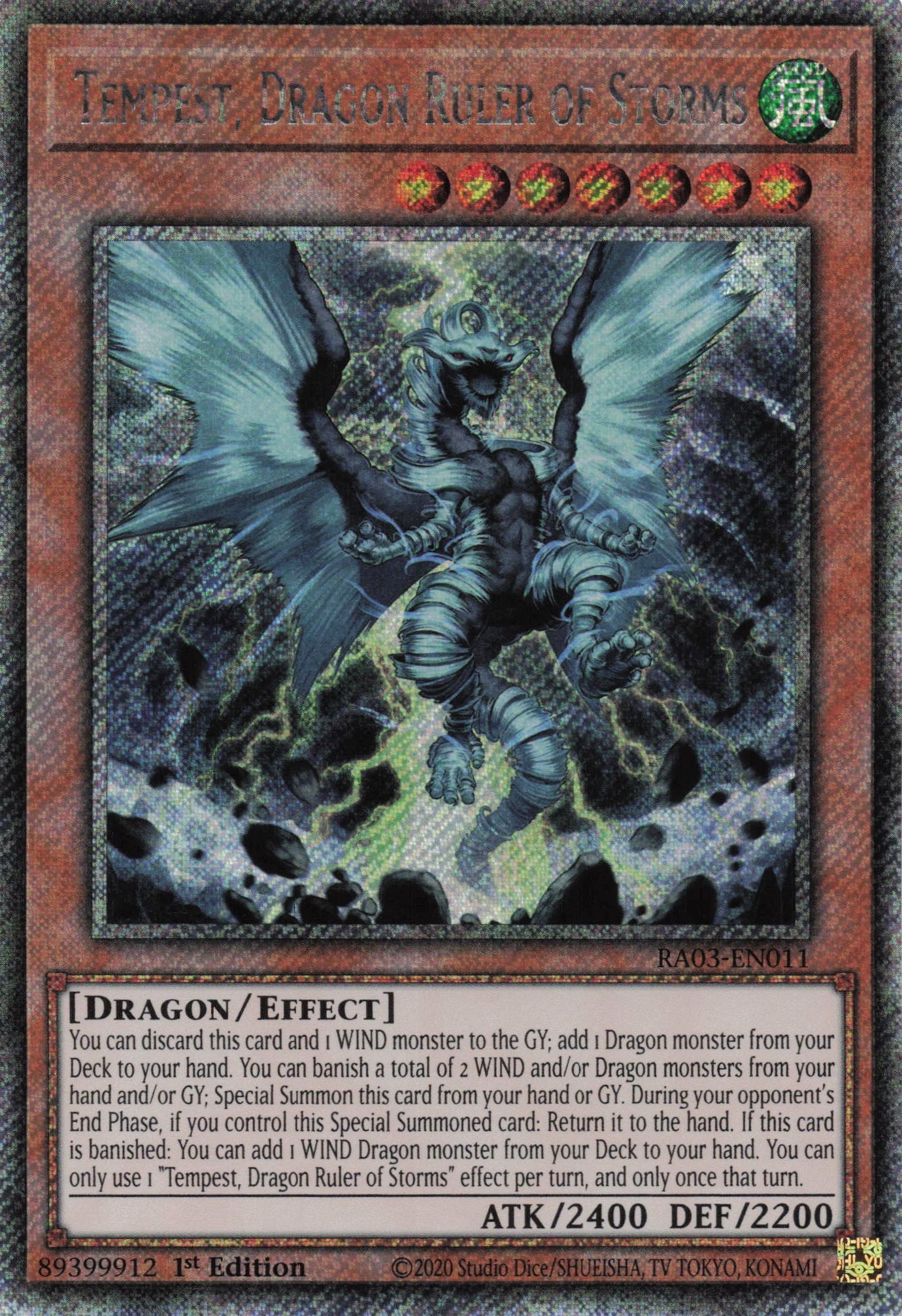 Tempest, Dragon Ruler of Storms RA03-EN011 - Quarter Century Secret Rare -