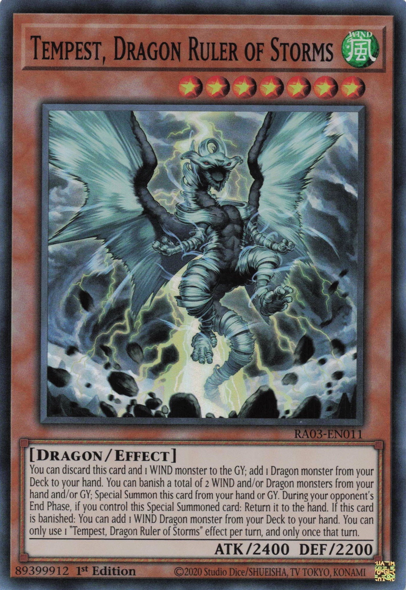 Tempest, Dragon Ruler of Storms RA03-EN011 - Super Rare -