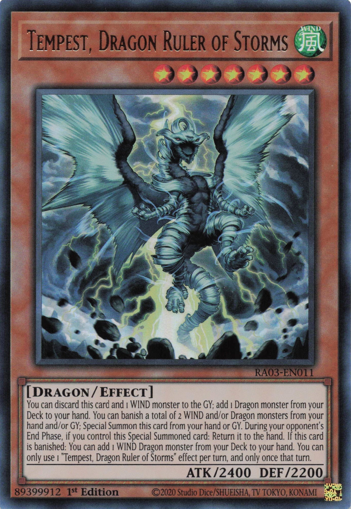 Tempest, Dragon Ruler of Storms RA03-EN011 - Ultra Rare -