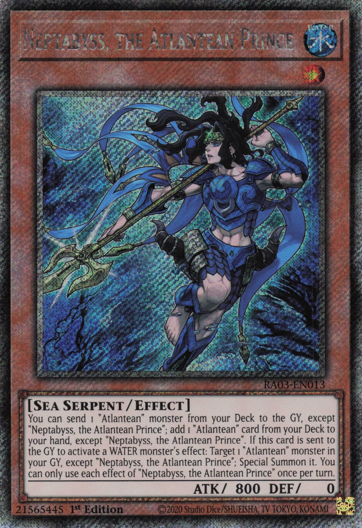 Neptabyss, the Atlantean Prince RA03-EN013 - Quarter Century Secret Rare -