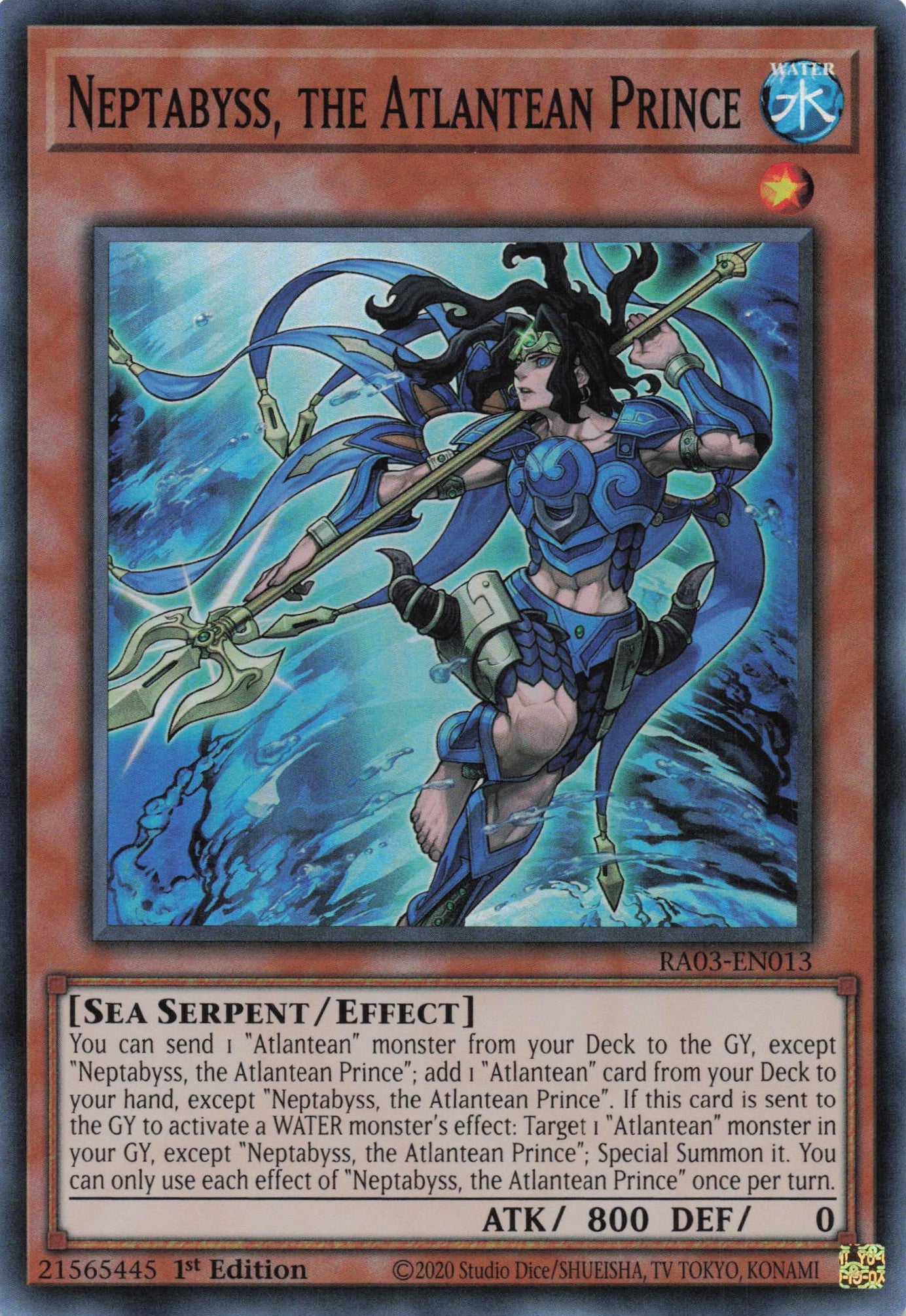 Neptabyss, the Atlantean Prince RA03-EN013 - Super Rare -