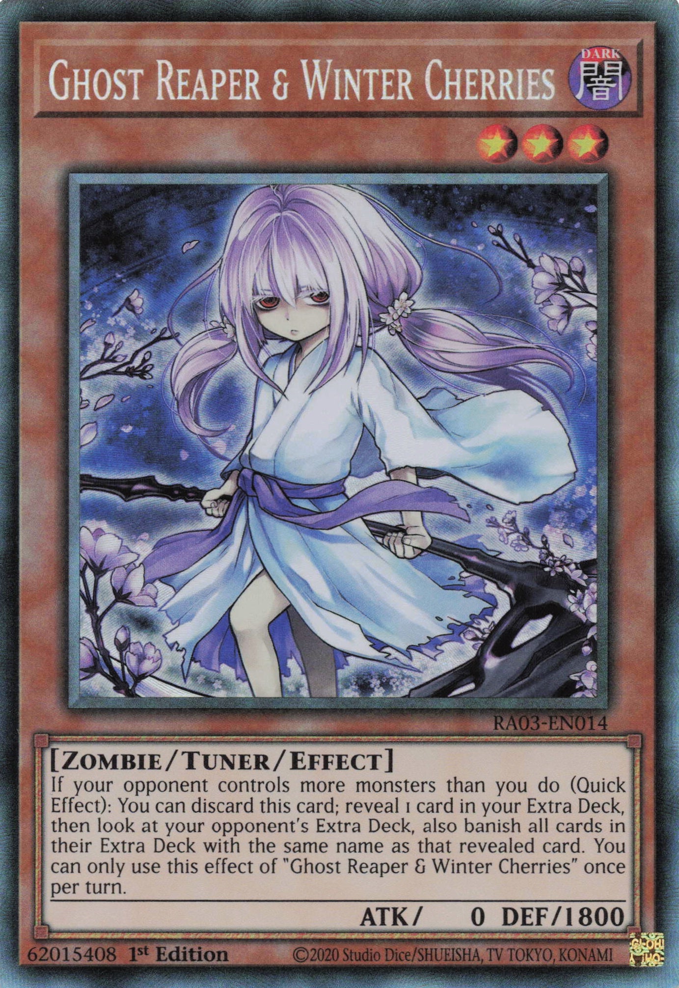 Ghost Reaper & Winter Cherries (alternate artwork) RA03-EN014 - Collector's Rare -