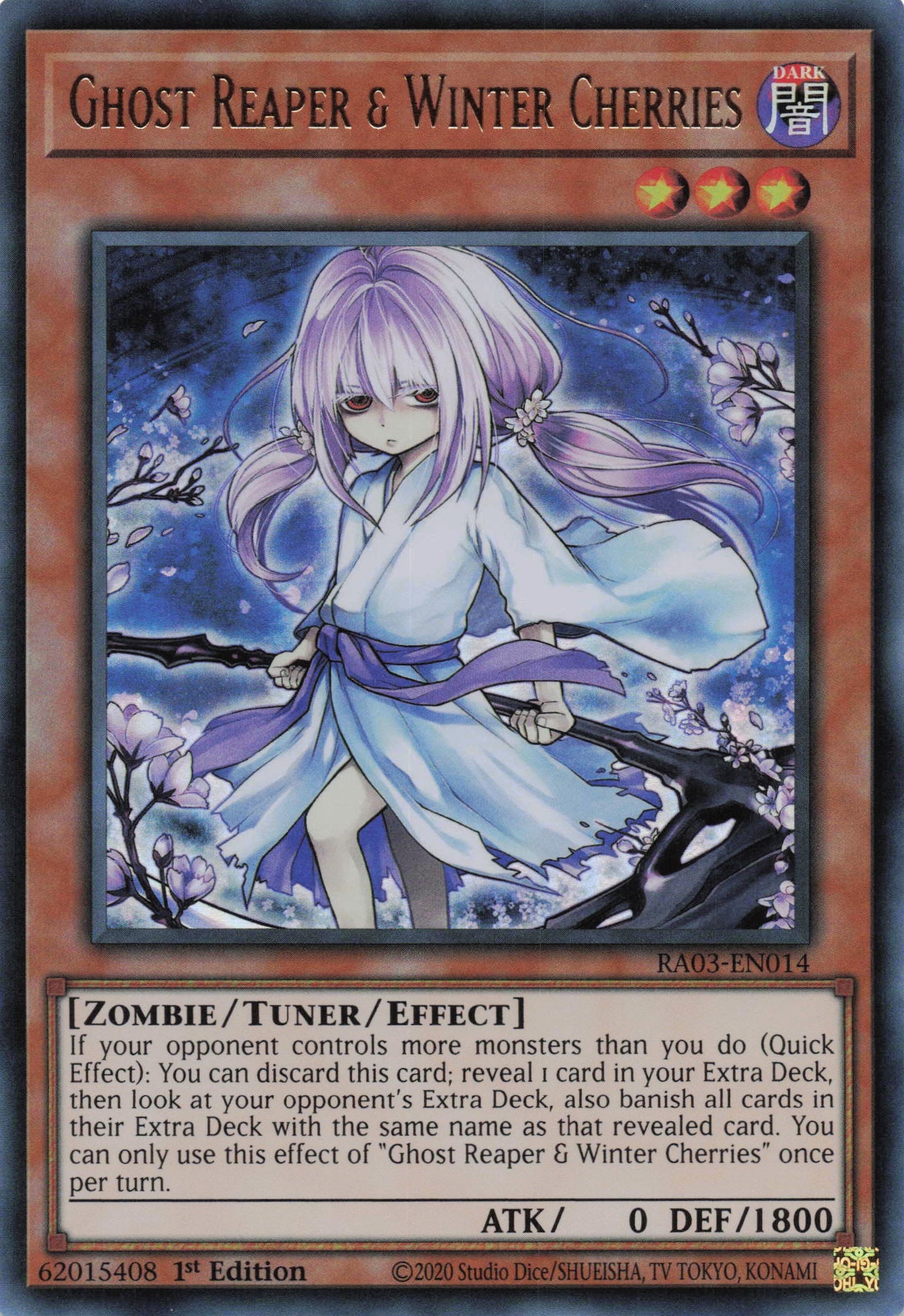 Ghost Reaper & Winter Cherries (alternate artwork) RA03-EN014 - Ultra Rare -
