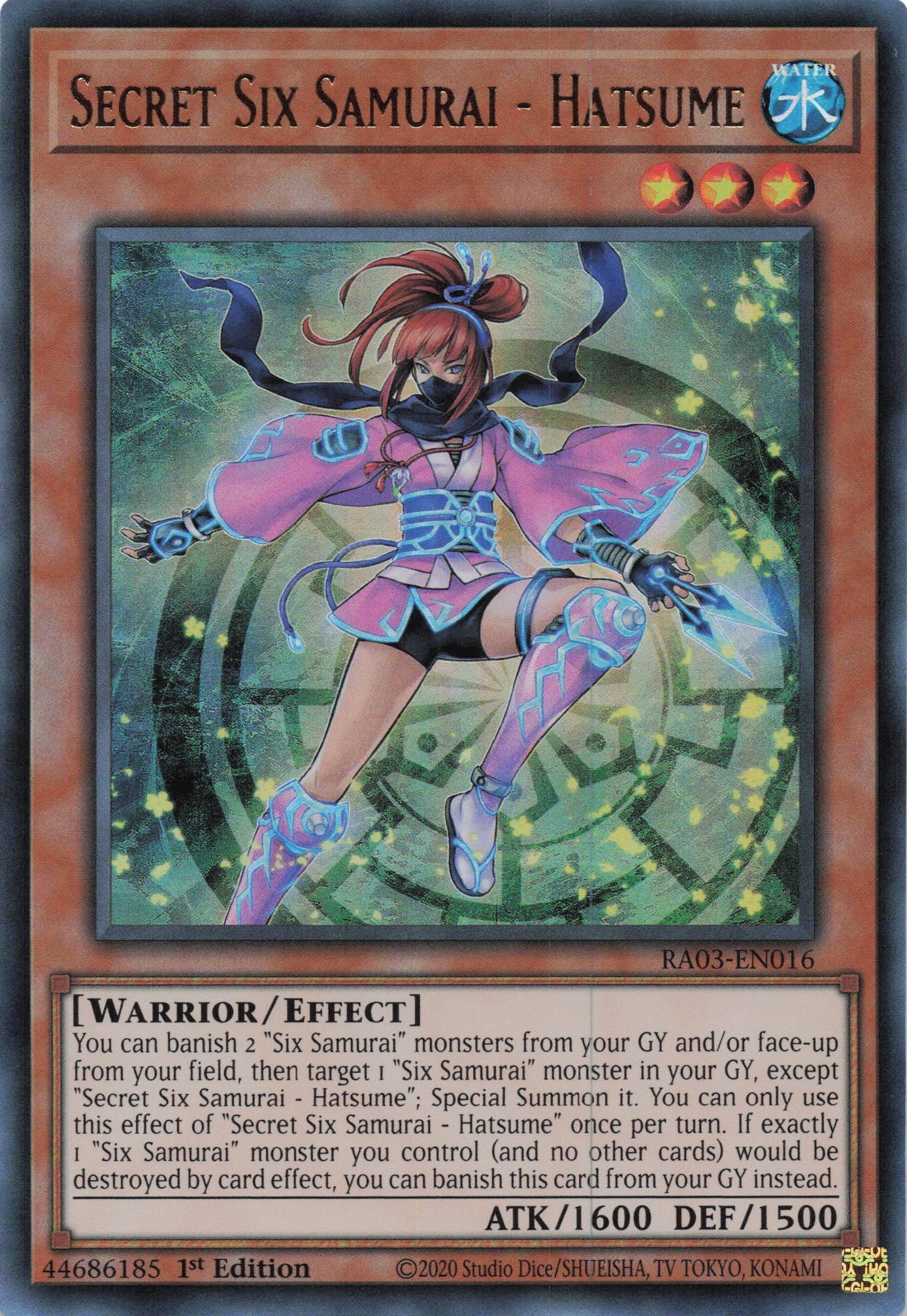 Secret Six Samurai - Hatsume RA03-EN016 - Ultra Rare -