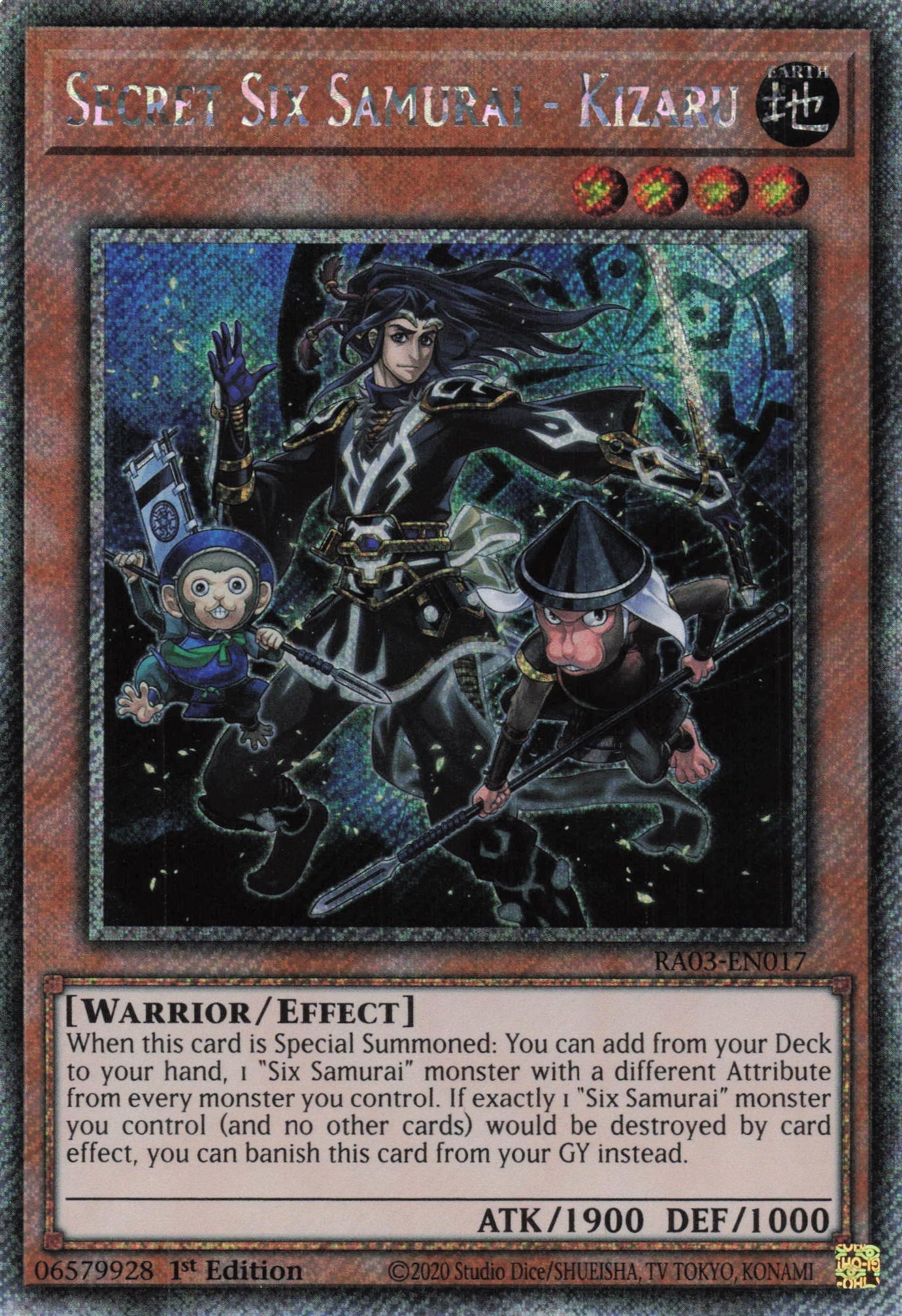 Secret Six Samurai - Kizaru RA03-EN017 - Platinum Secret Rare -
