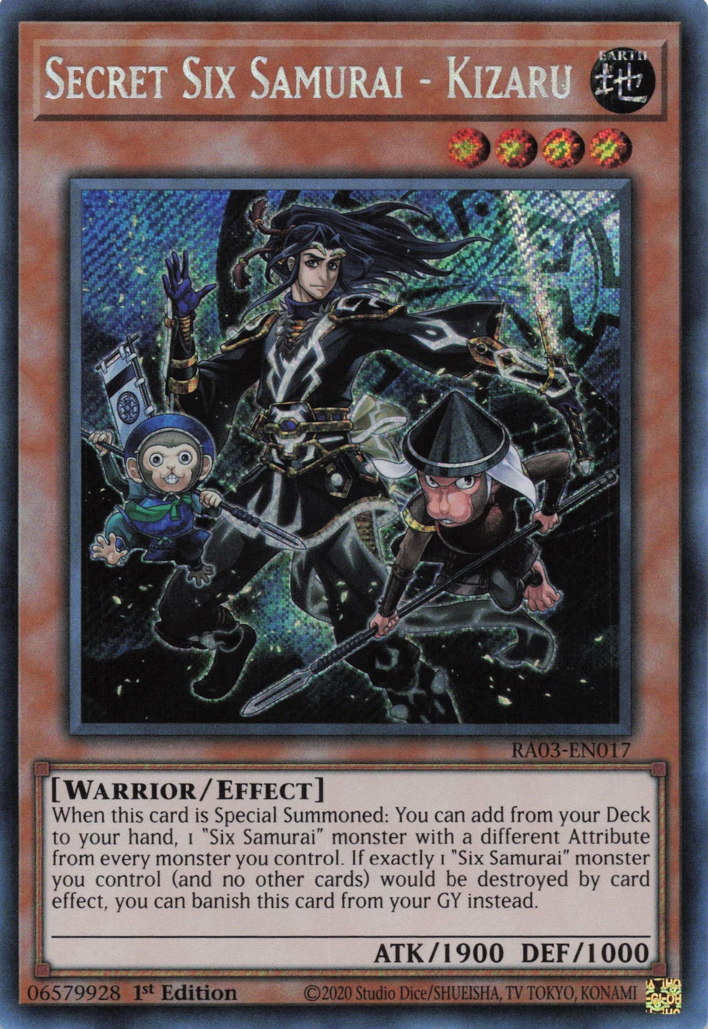 Secret Six Samurai - Kizaru RA03-EN017 - Secret Rare -