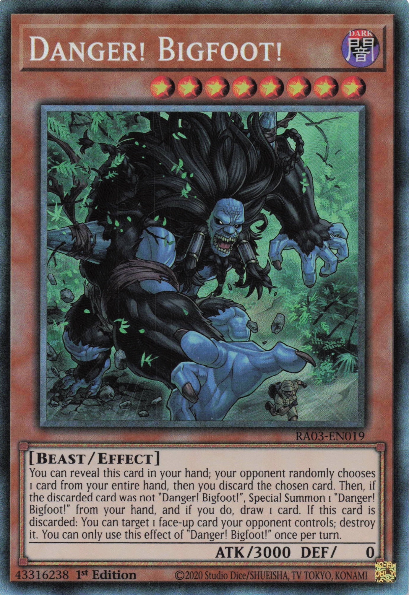 Danger! Bigfoot! (alternate artwork) RA03-EN019 - Collector's Rare -