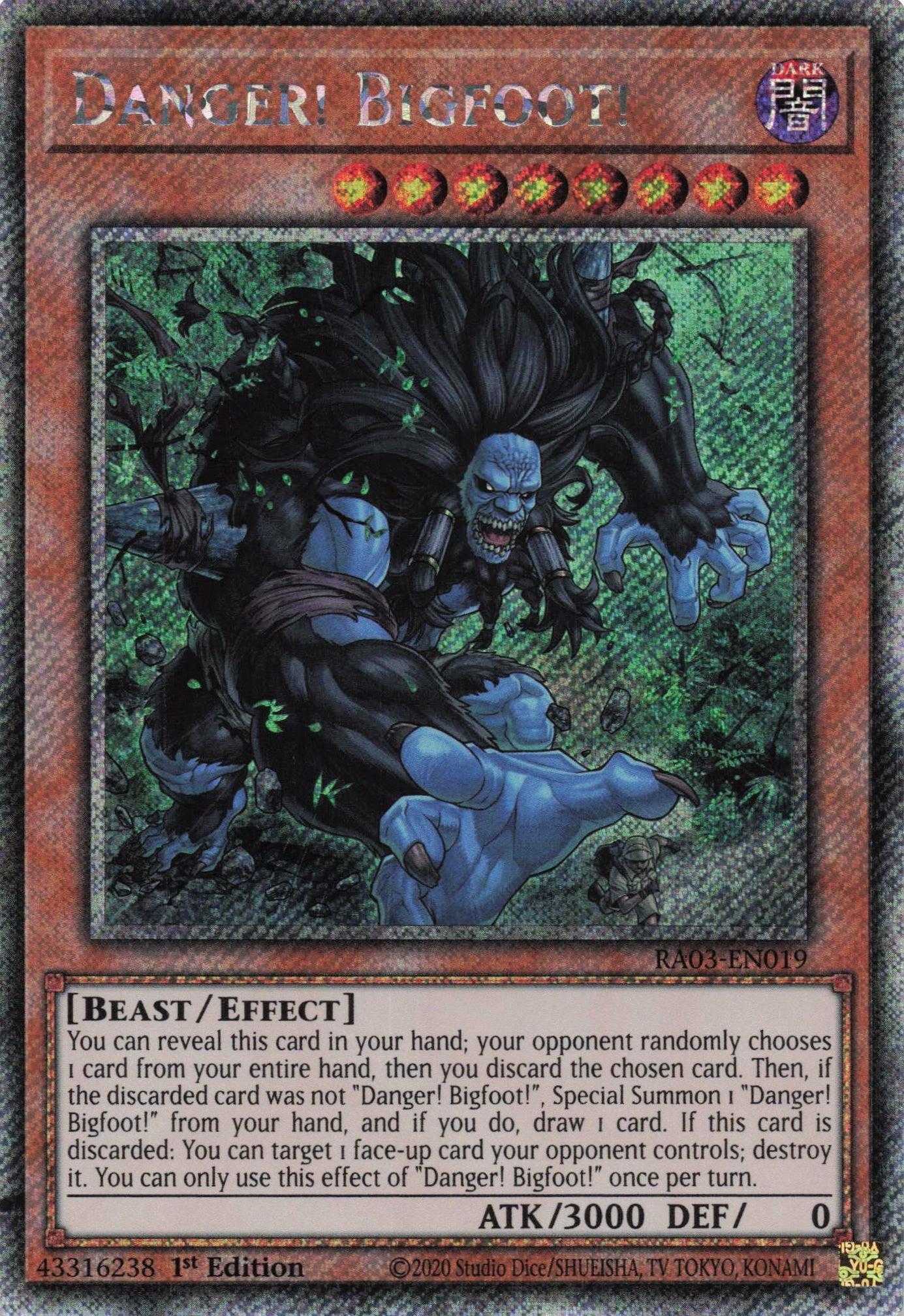 Danger! Bigfoot! RA03-EN019 - Platinum Secret Rare -