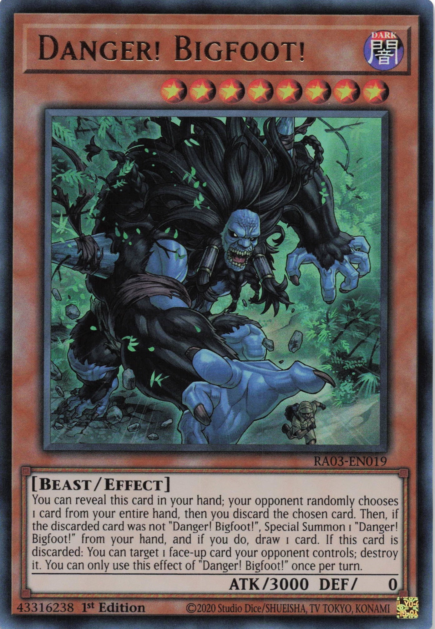 Danger! Bigfoot! (alternate artwork) RA03-EN019 - Ultra Rare -