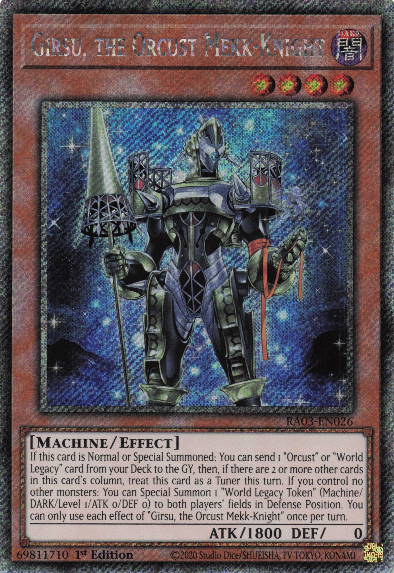 Girsu, the Orcust Mekk-Knight RA03-EN026 - Platinum Secret Rare -