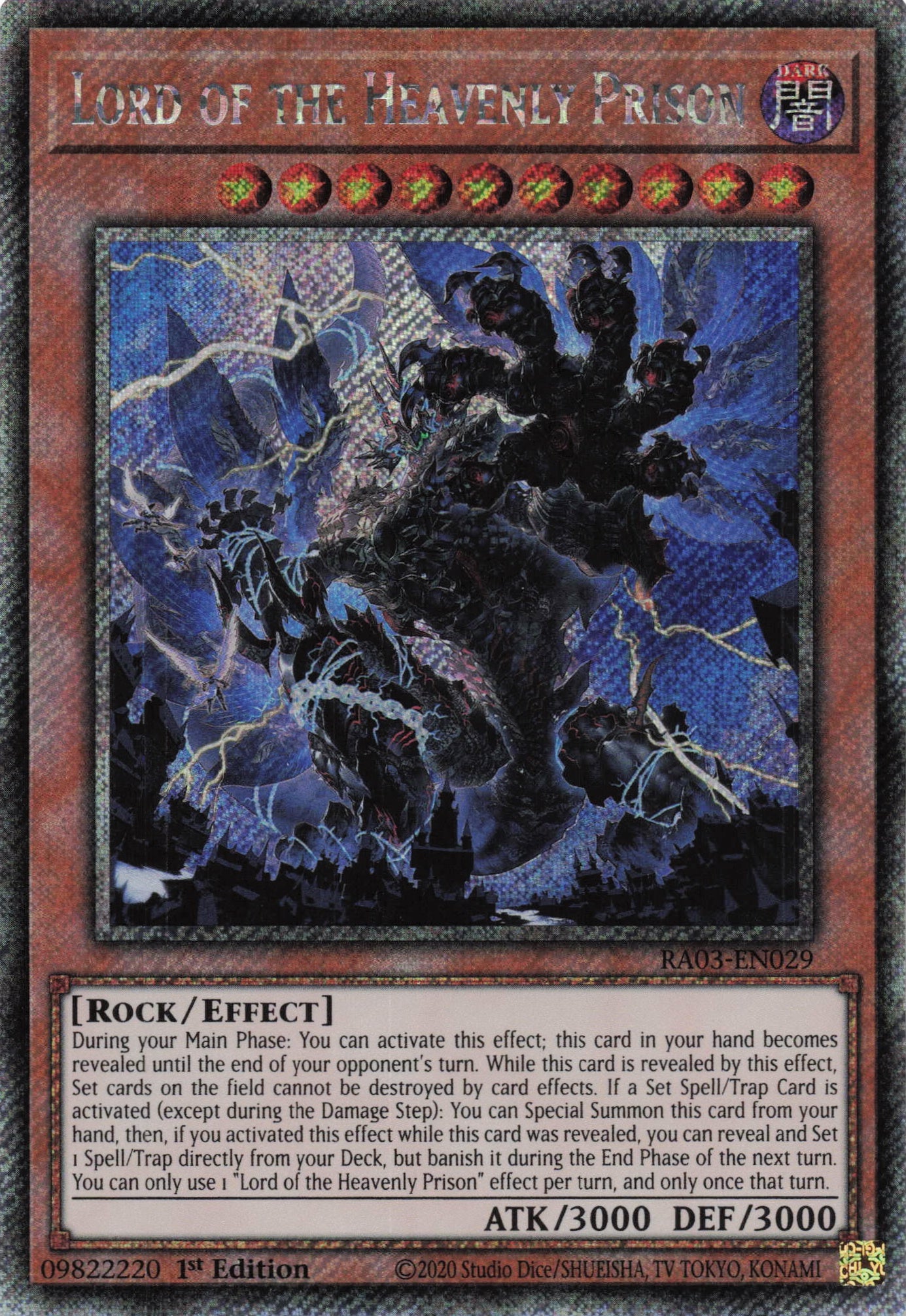 Lord of the Heavenly Prison RA03-EN029 - Quarter Century Secret Rare -