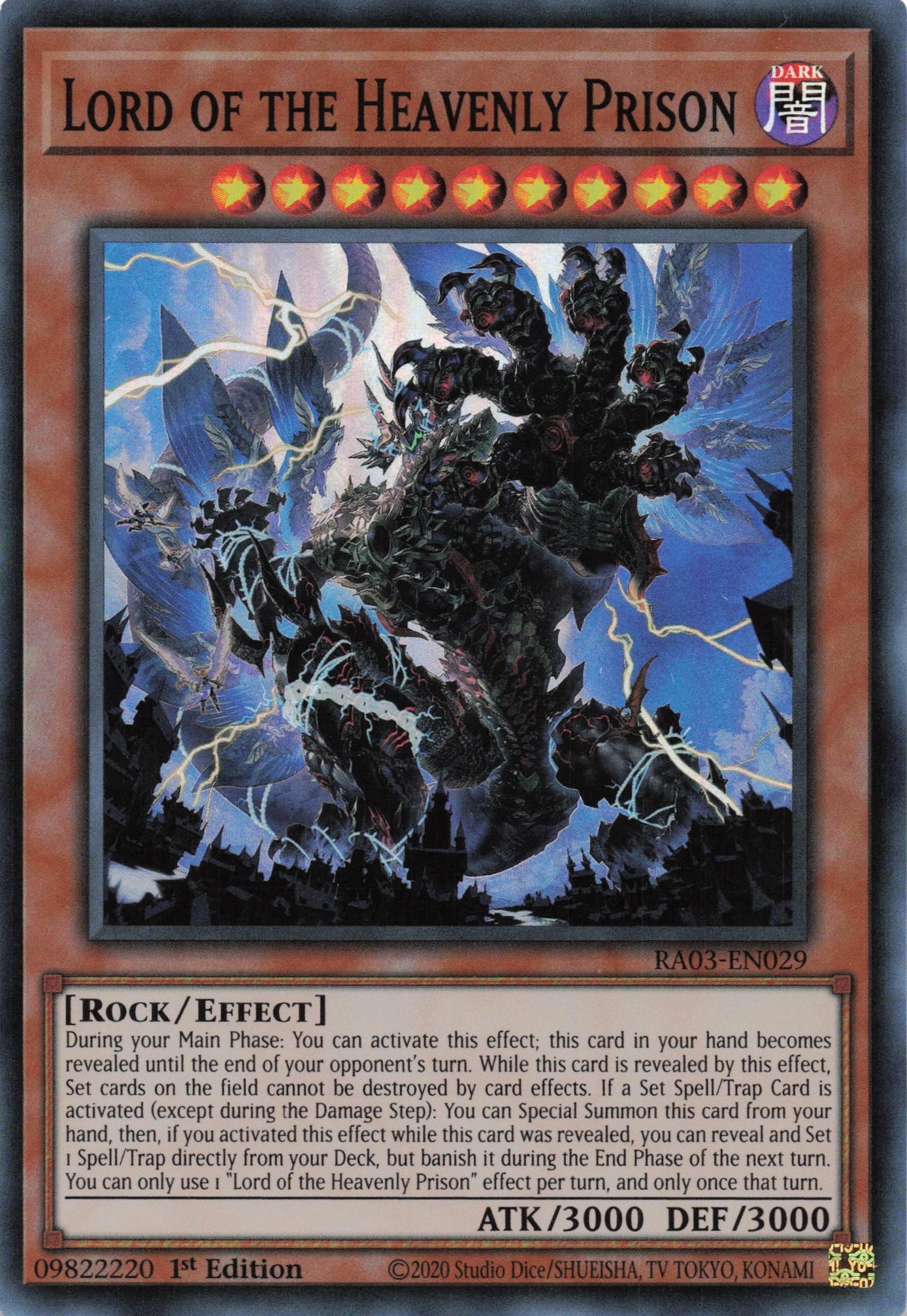 Lord of the Heavenly Prison RA03-EN029 - Super Rare -