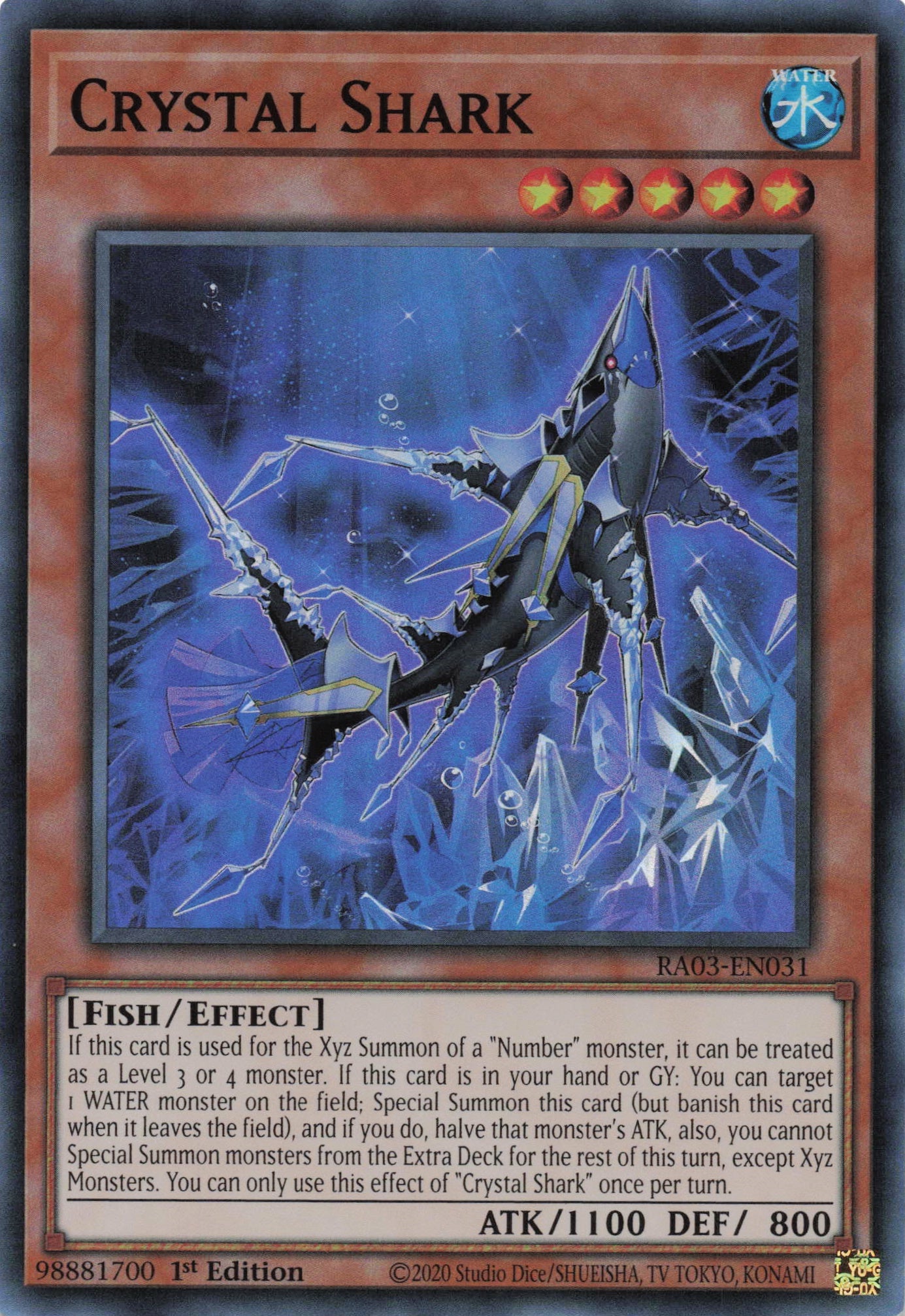 Crystal Shark RA03-EN031 - Super Rare -