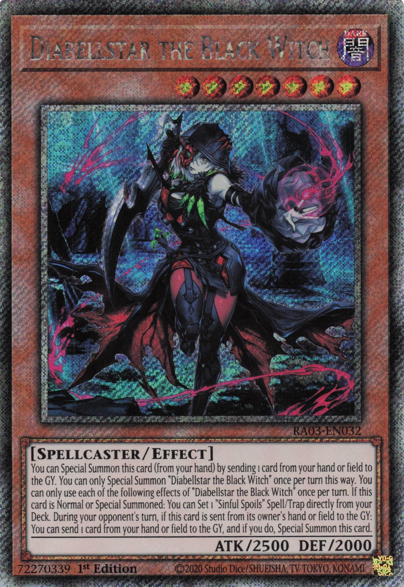 Diabellstar the Black Witch RA03-EN032 - Platinum Secret Rare -