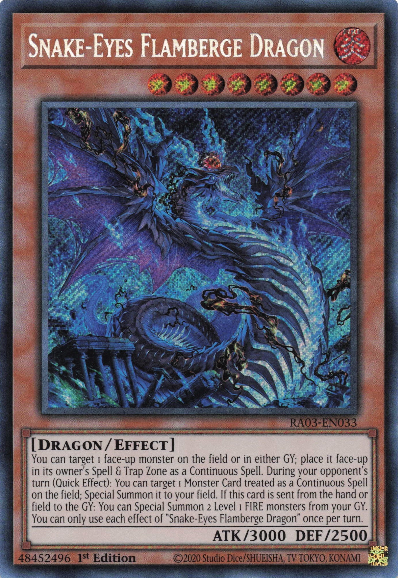 Snake-Eyes Flamberge Dragon RA03-EN033 - Secret Rare -