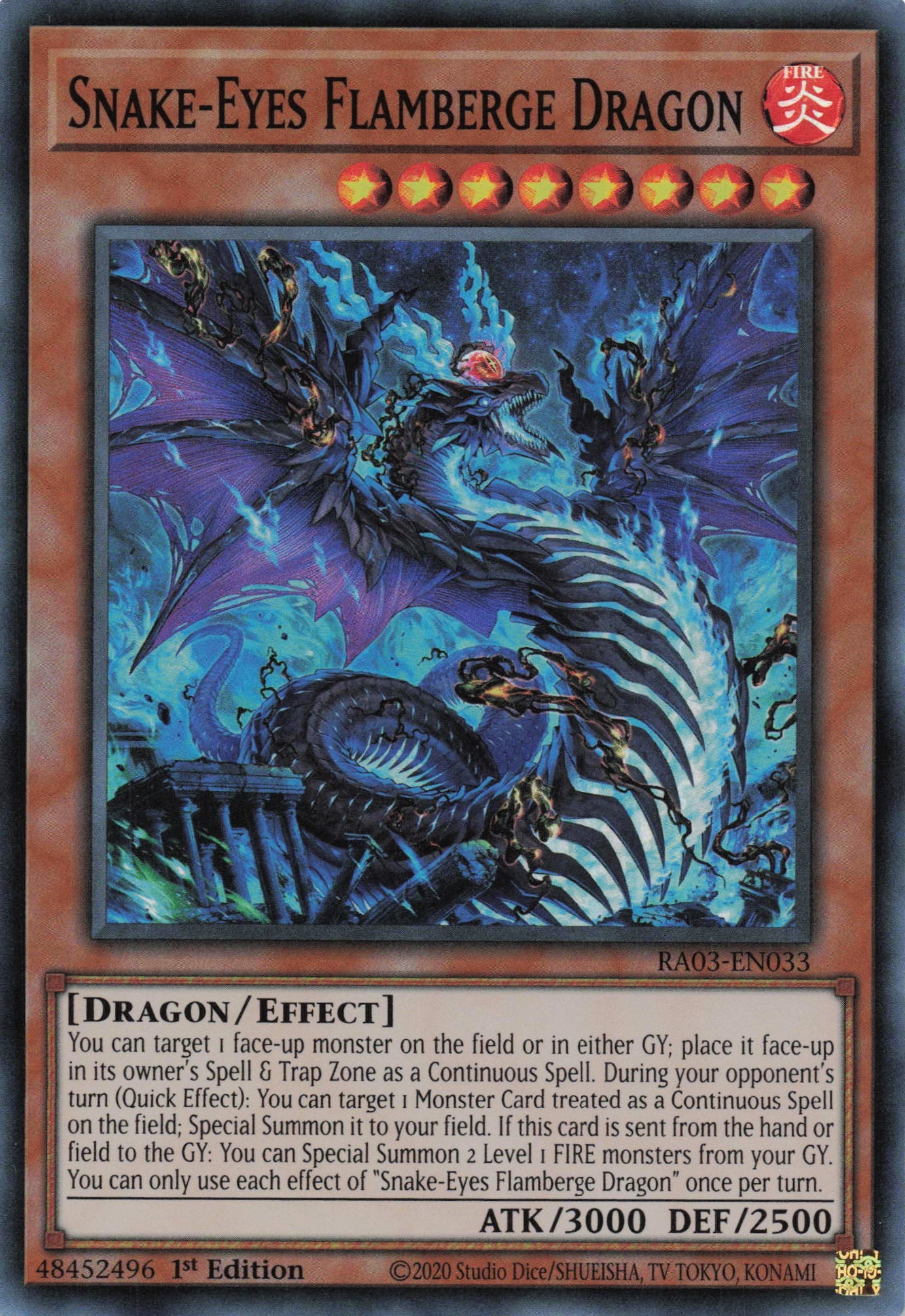 Snake-Eyes Flamberge Dragon RA03-EN033 - Super Rare -