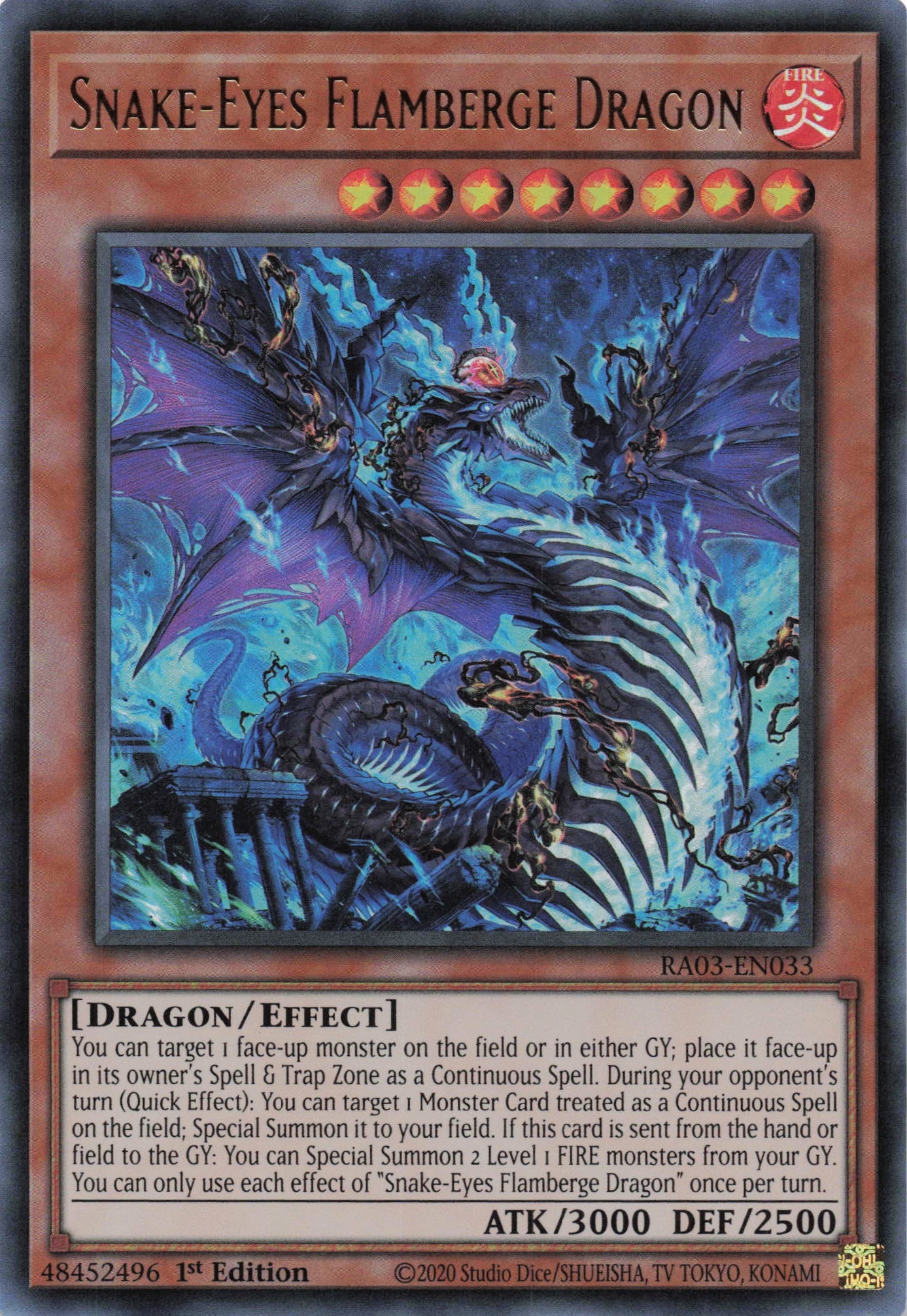 Snake-Eyes Flamberge Dragon RA03-EN033 - Ultra Rare -