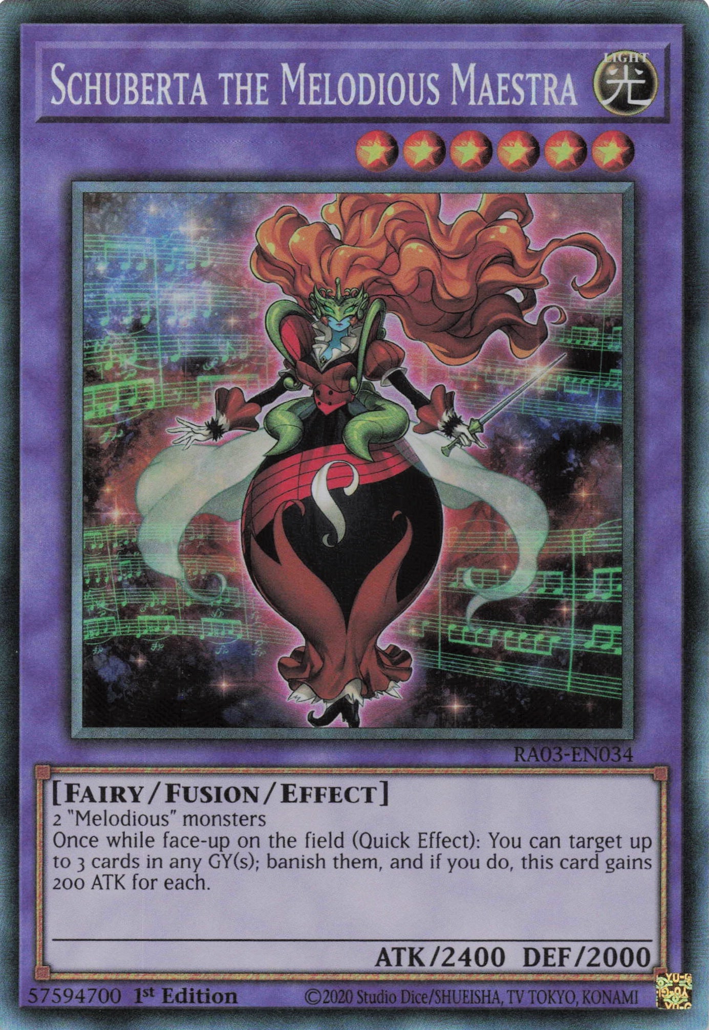 Schuberta the Melodious Maestra RA03-EN034 - Collector's Rare -