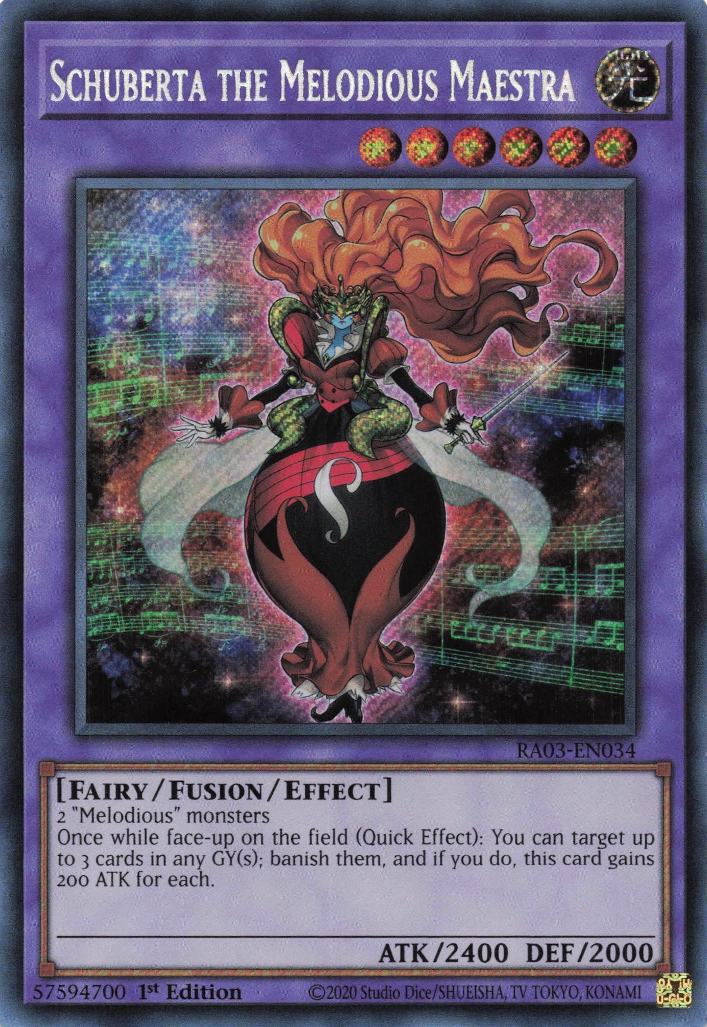 Schuberta the Melodious Maestra RA03-EN034 - Secret Rare -