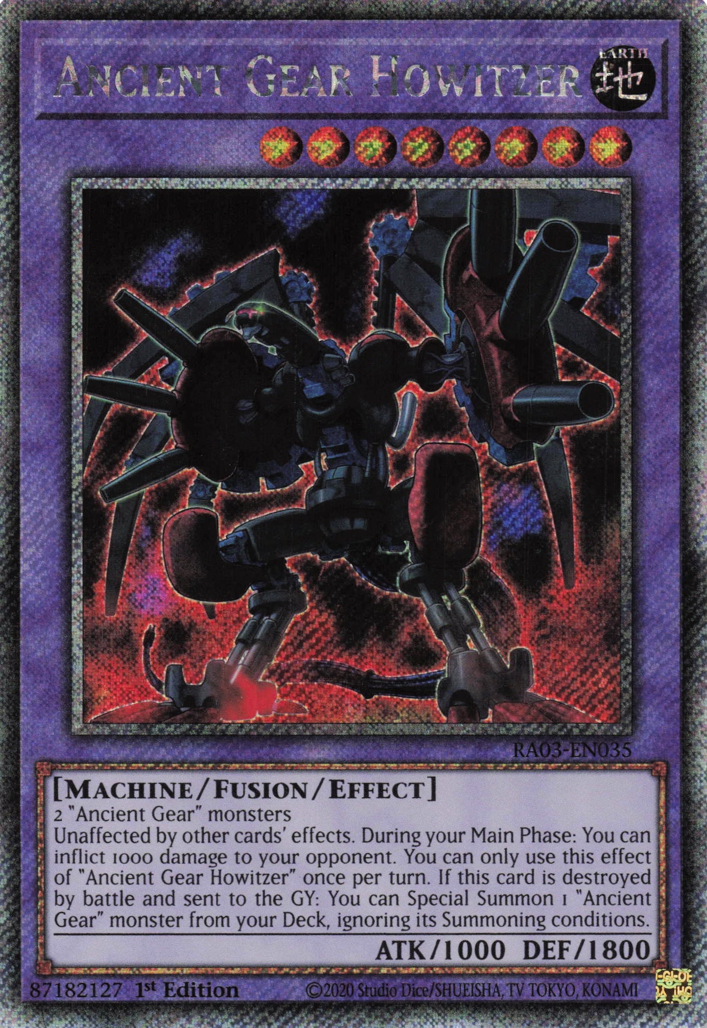 Ancient Gear Howitzer RA03-EN035 - - Platinum Secret Rare - -