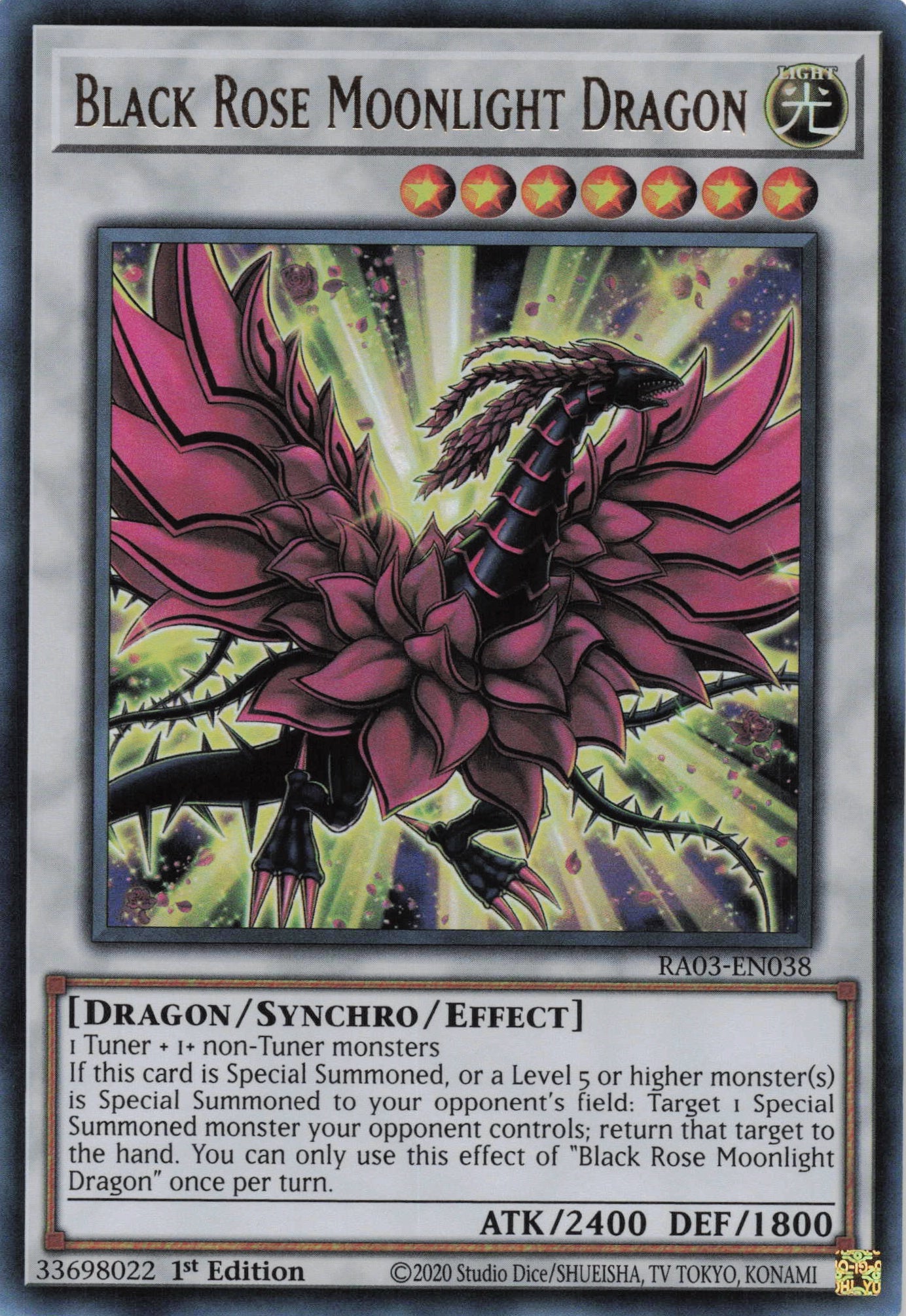 Black Rose Moonlight Dragon RA03-EN038 - - Ultra Rare - -