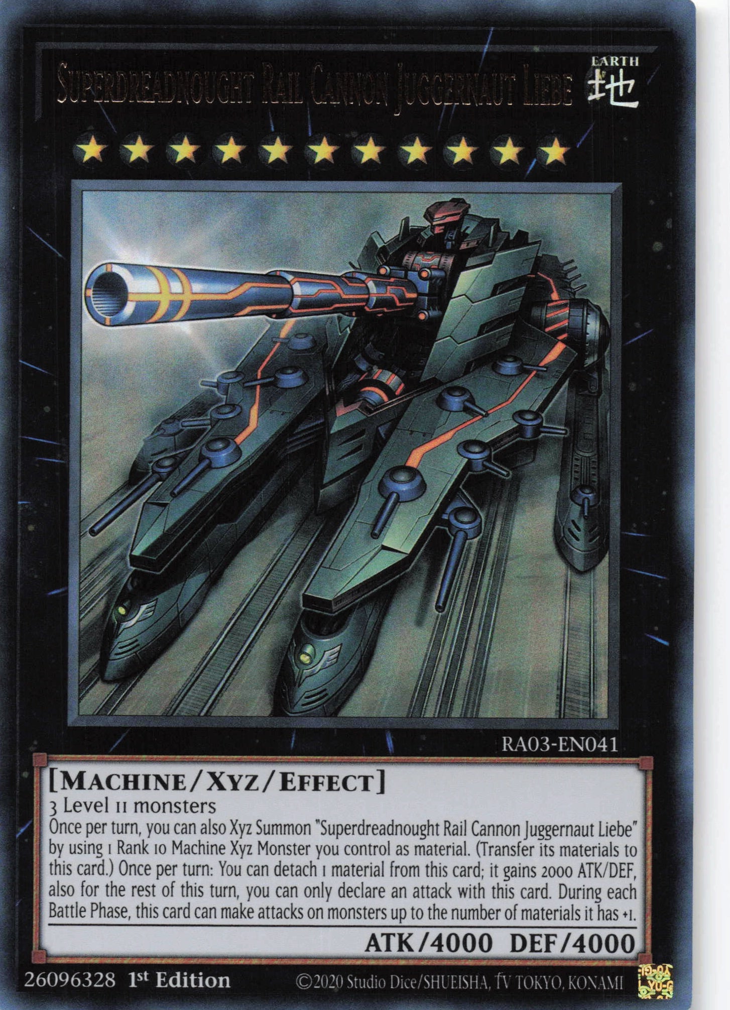 Superdreadnought Rail Cannon Juggernaut Liebe RA03-EN041 - Ultra Rare -