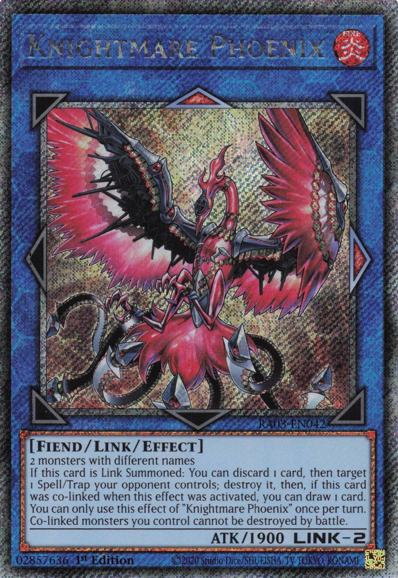 Knightmare Phoenix RA03-EN042 - Platinum Secret Rare - Knightmare Phoenix RA03-EN042 - Platinum Secret Rare -