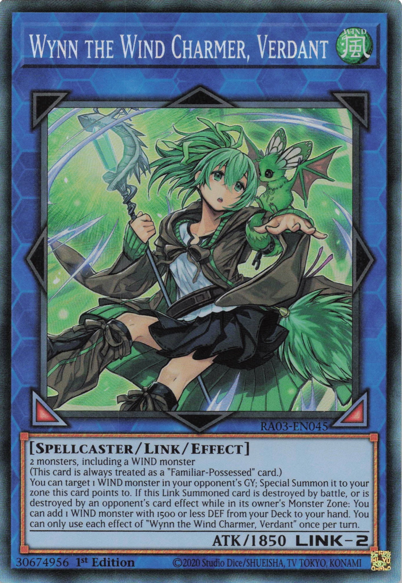 Wynn the Wind Charmer, Verdant RA03-EN045 - Collector's Rare -