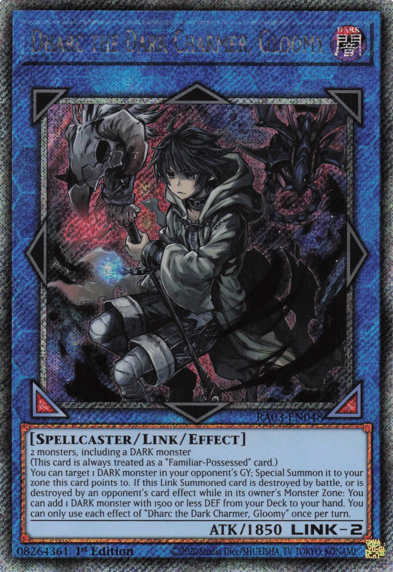Dharc the Dark Charmer, Gloomy RA03-EN048 - Platinum Secret Rare -