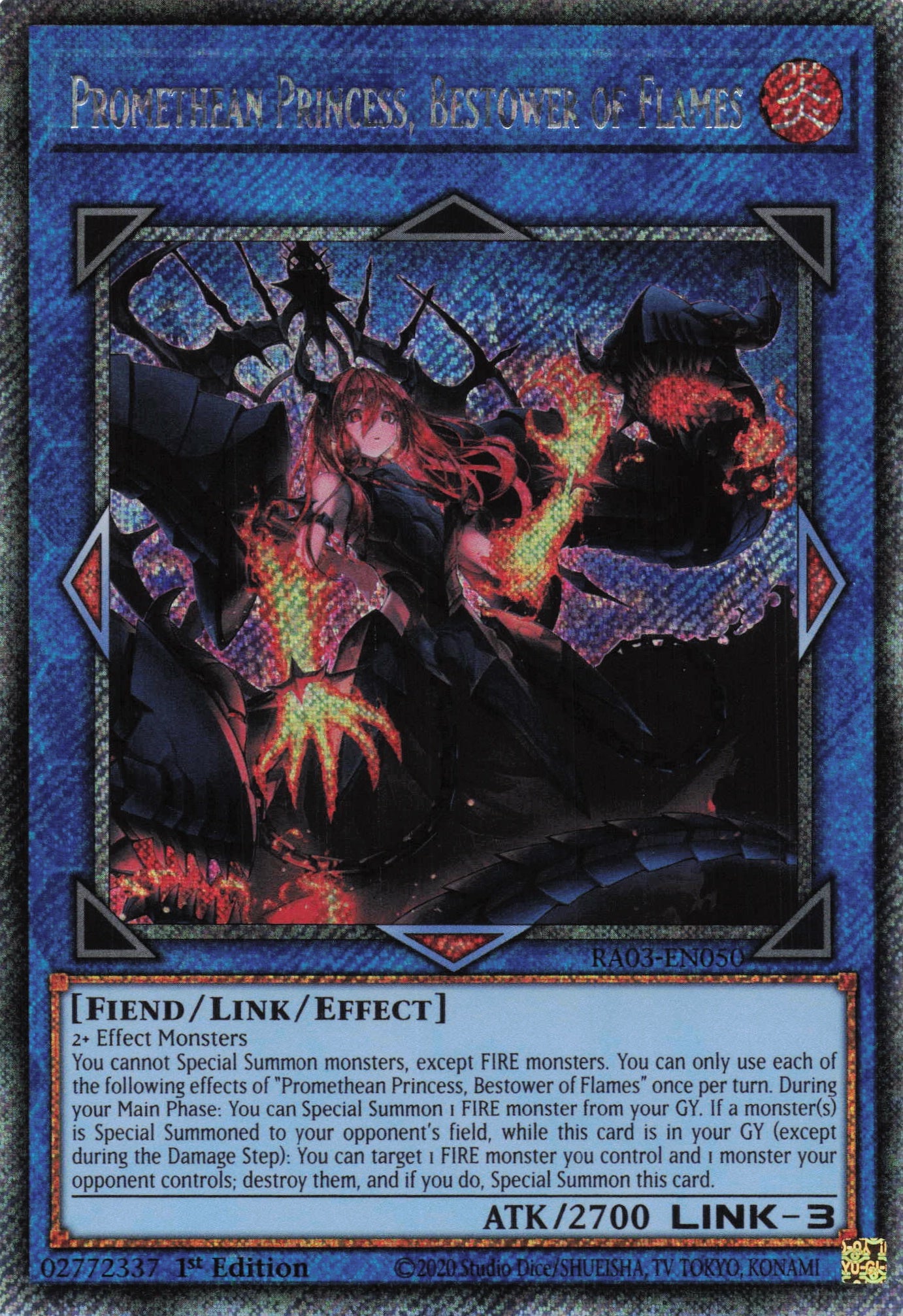 Promethean Princess, Bestower of Flames RA03-EN050 - Platinum Secret Rare -