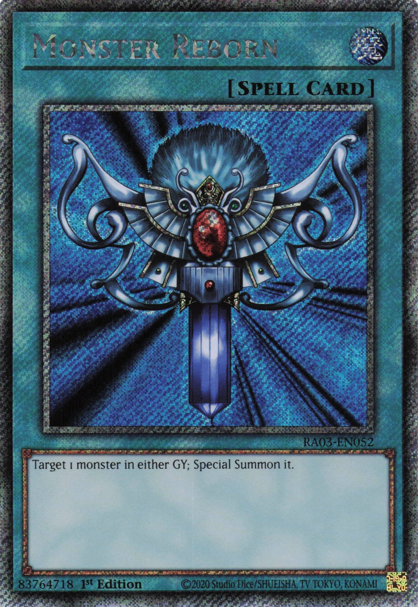 Monster Reborn RA03-EN052 - Platinum Secret Rare -