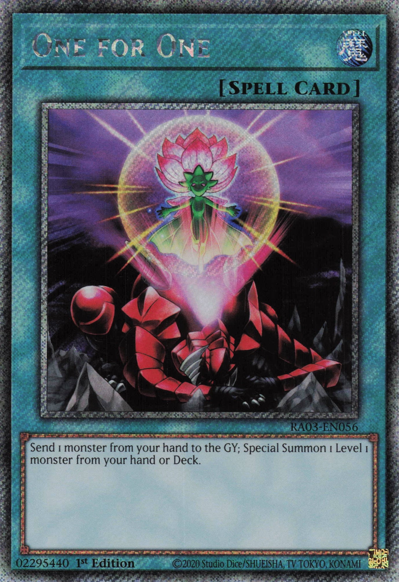 One for One RA03-EN056 - Platinum Secret Rare - One for One RA03-EN056 - Platinum Secret Rare -
