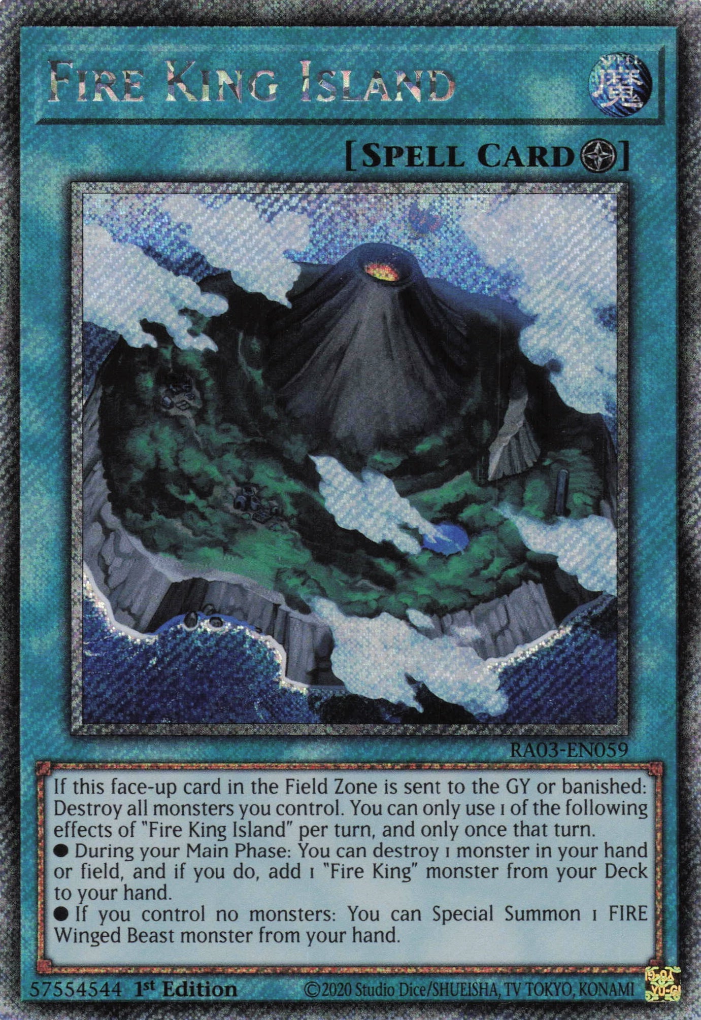 Fire King Island RA03-EN059 - Platinum Secret Rare -