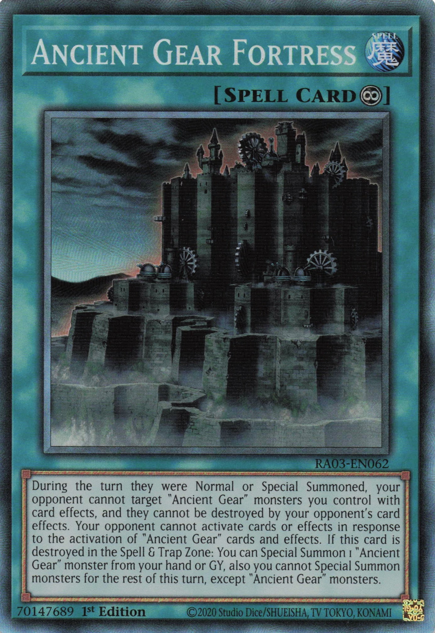 Ancient Gear Fortress RA03-EN062 - - Collector's Rare - -